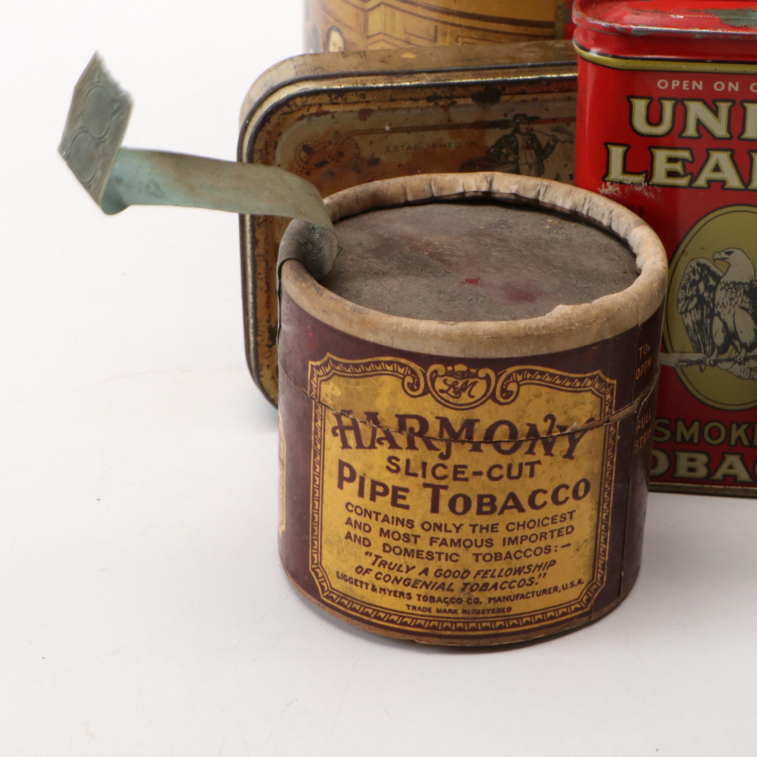 Tobacco and Cigarette Tins by Camel, Bugler, Dutch Masters & More