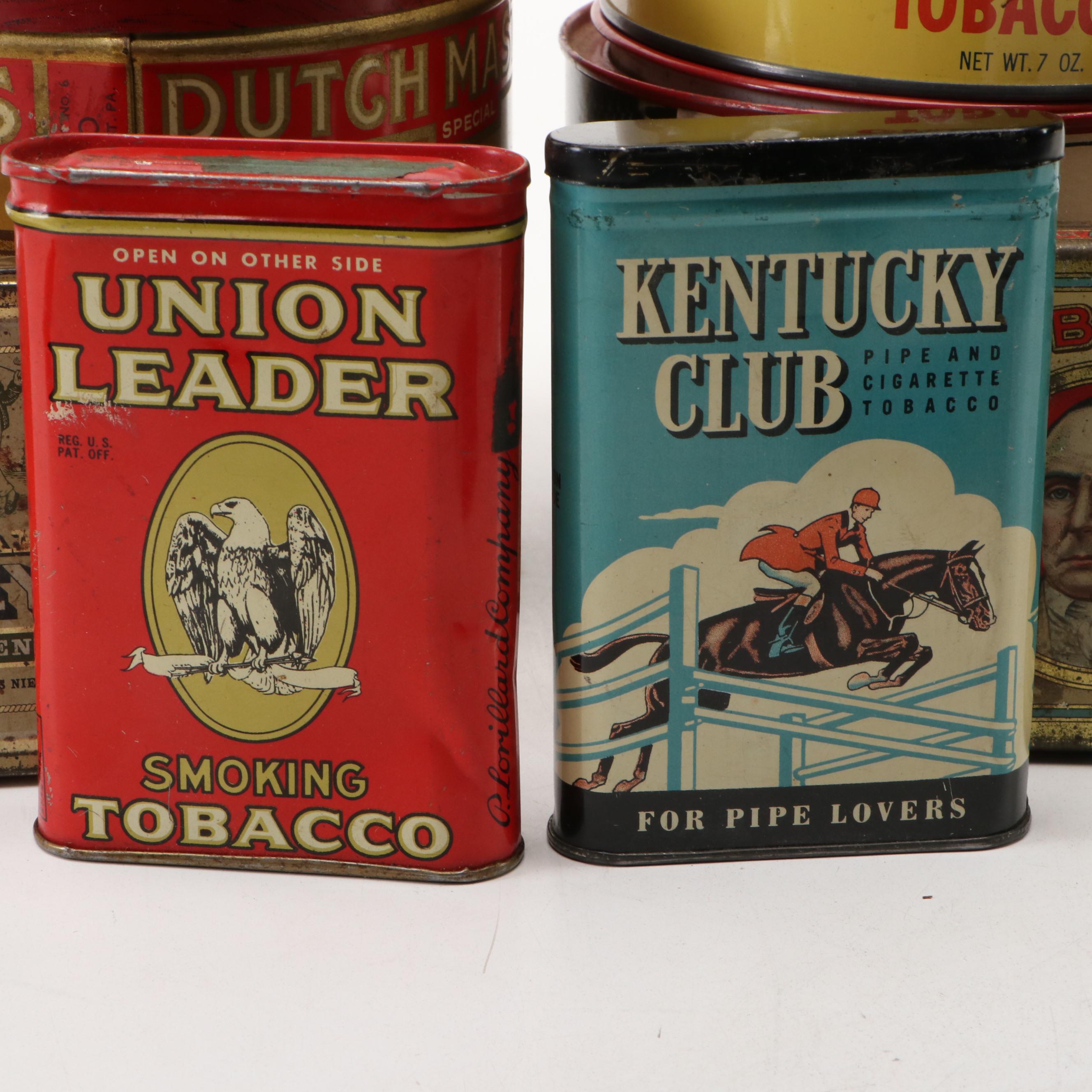 Tobacco and Cigarette Tins by Camel, Bugler, Dutch Masters & More