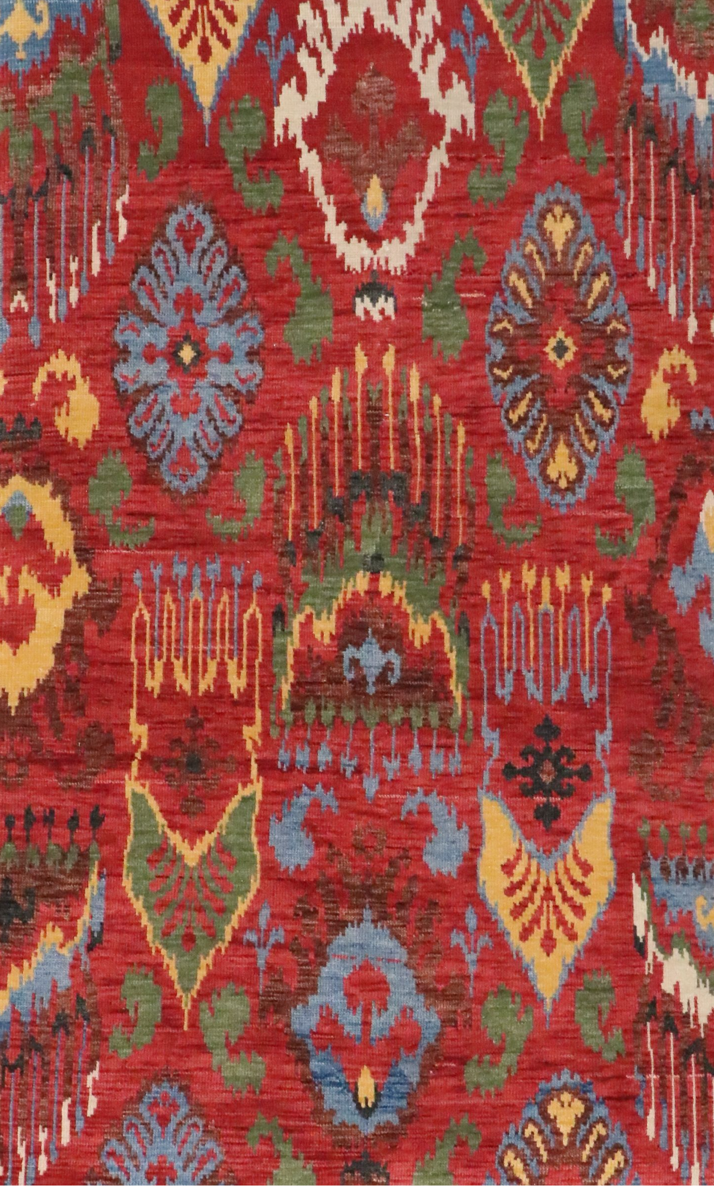 5' x 8' Hand-Knotted Contemporary Ikat Pattern Area Rug