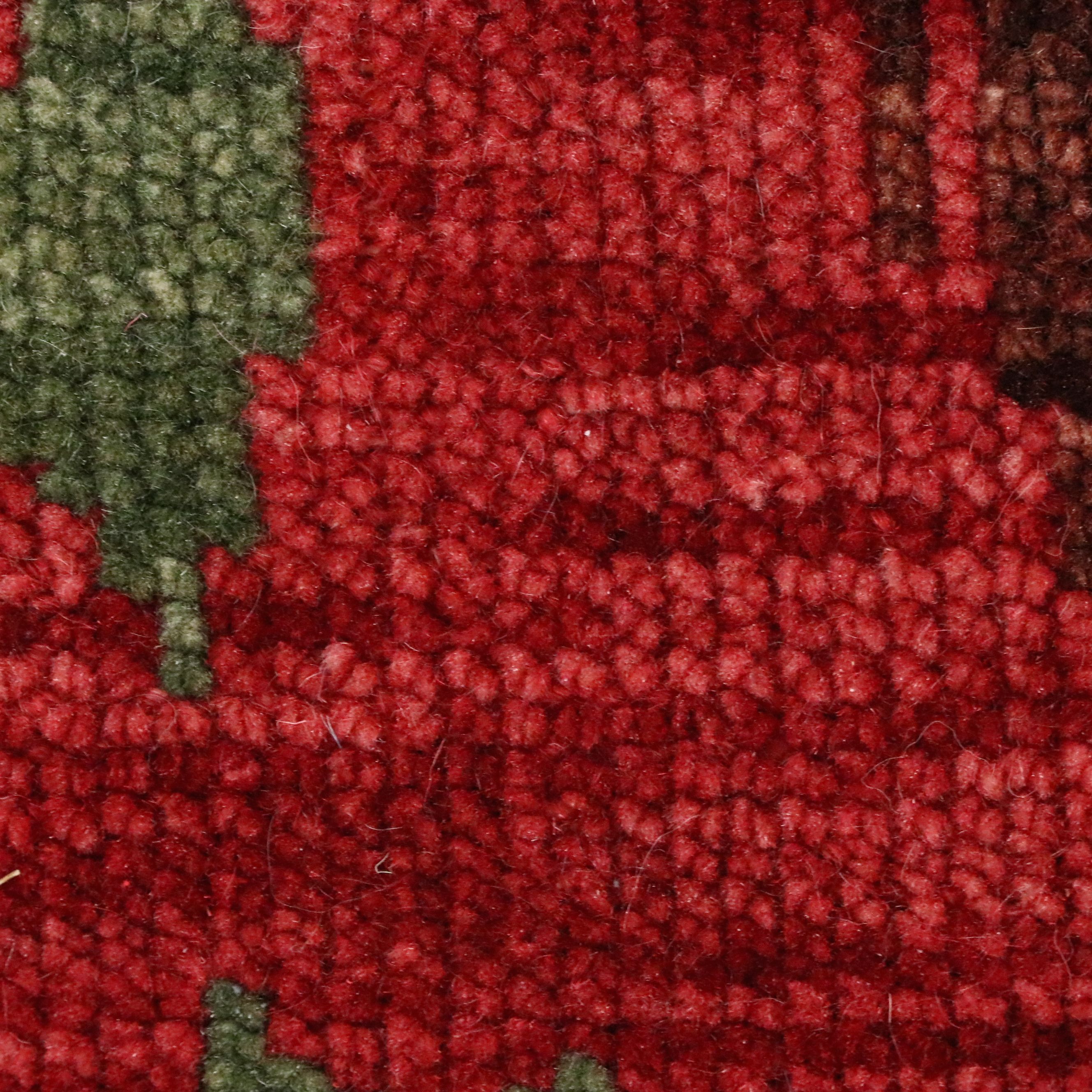 5' x 8' Hand-Knotted Contemporary Ikat Pattern Area Rug