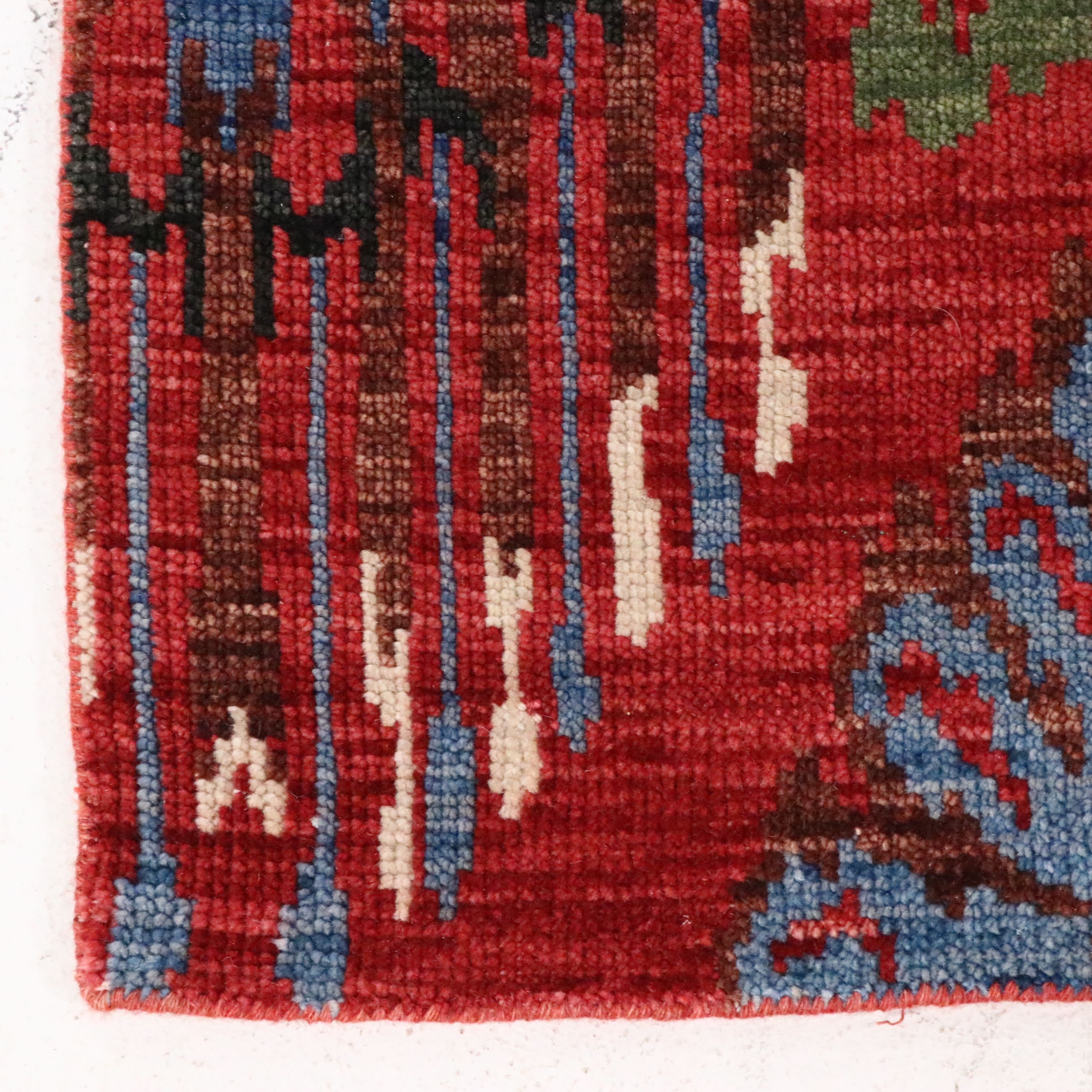 5' x 8' Hand-Knotted Contemporary Ikat Pattern Area Rug