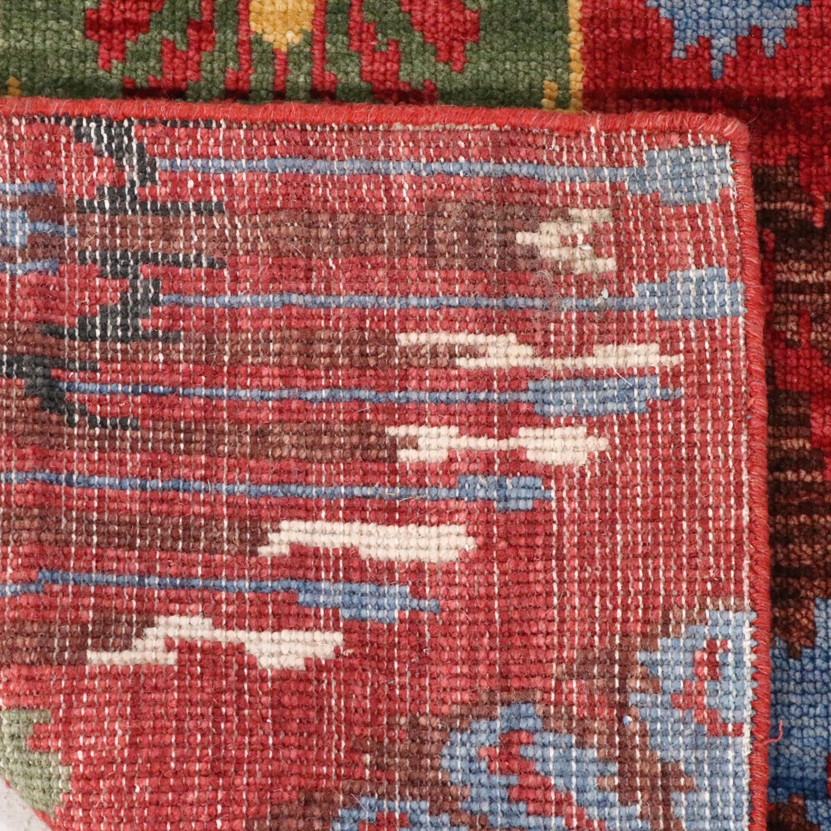 5' x 8' Hand-Knotted Contemporary Ikat Pattern Area Rug