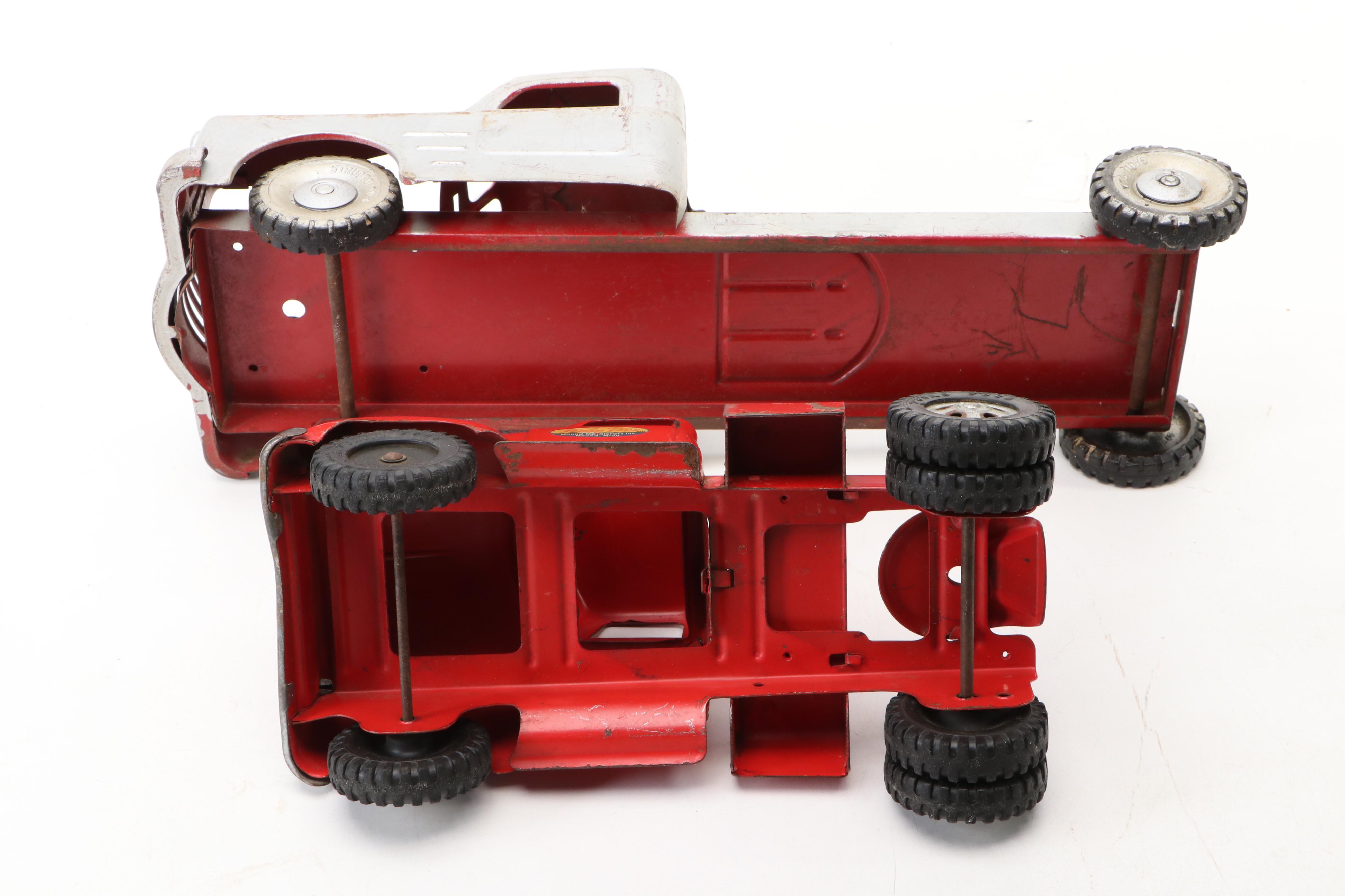 Structo and  Tonka Diecast Metal Truck Toys, Mid-20th Century