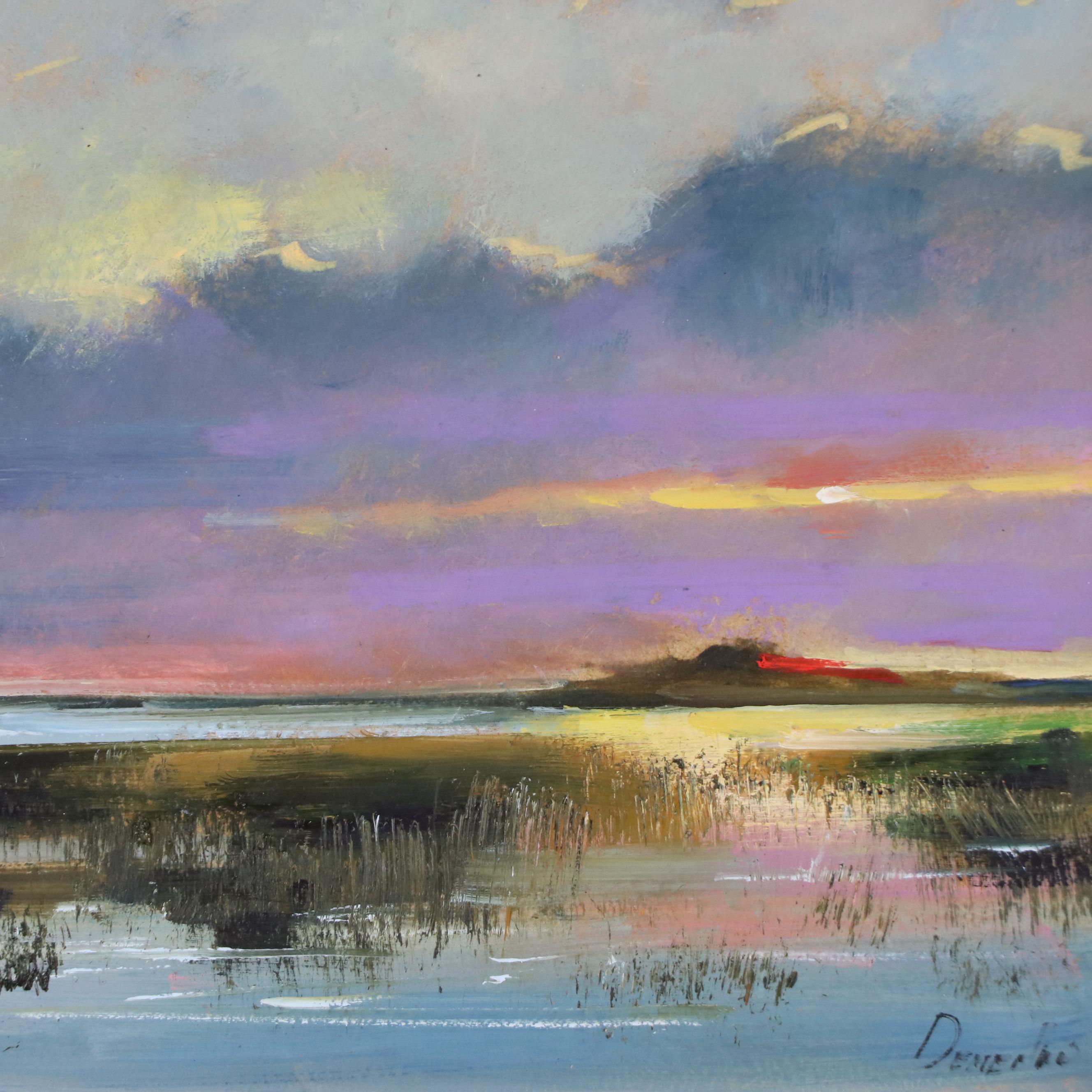 Natalia Demenko Sunset Landscape Oil Painting, 21st Century