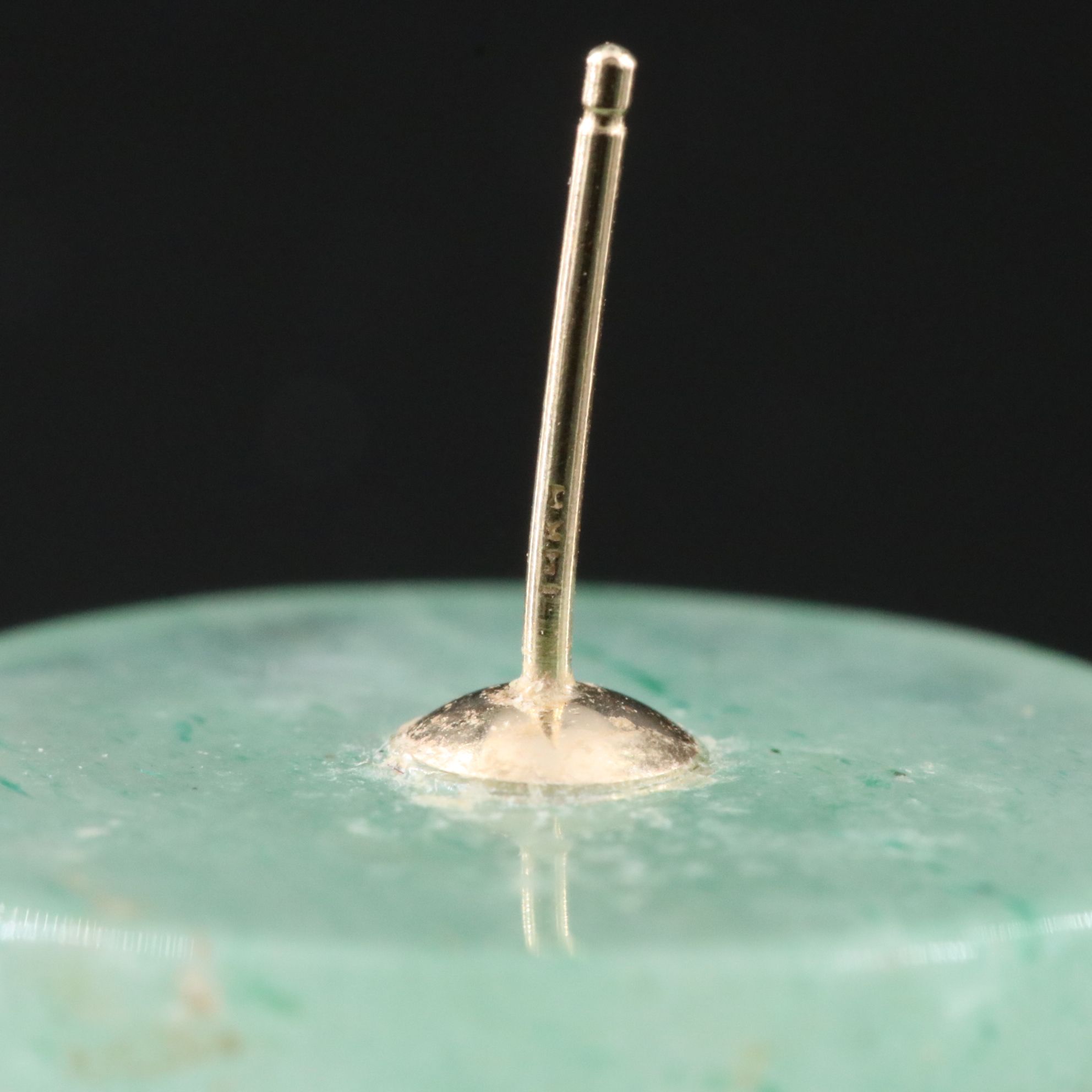 14K Jadeite and Coral Earrings