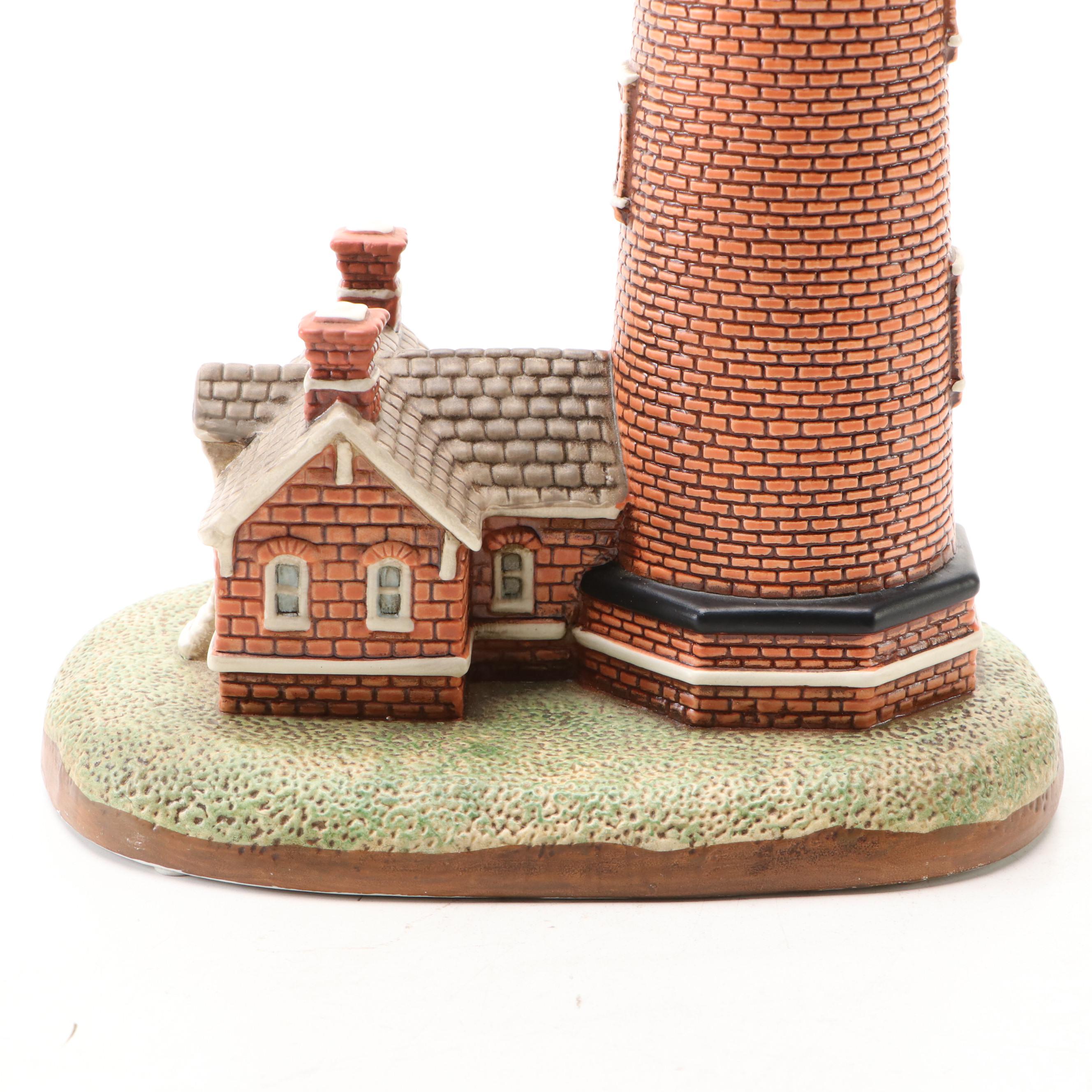 Lefton China Currituck Lighthouse Accent Lamp, 1996