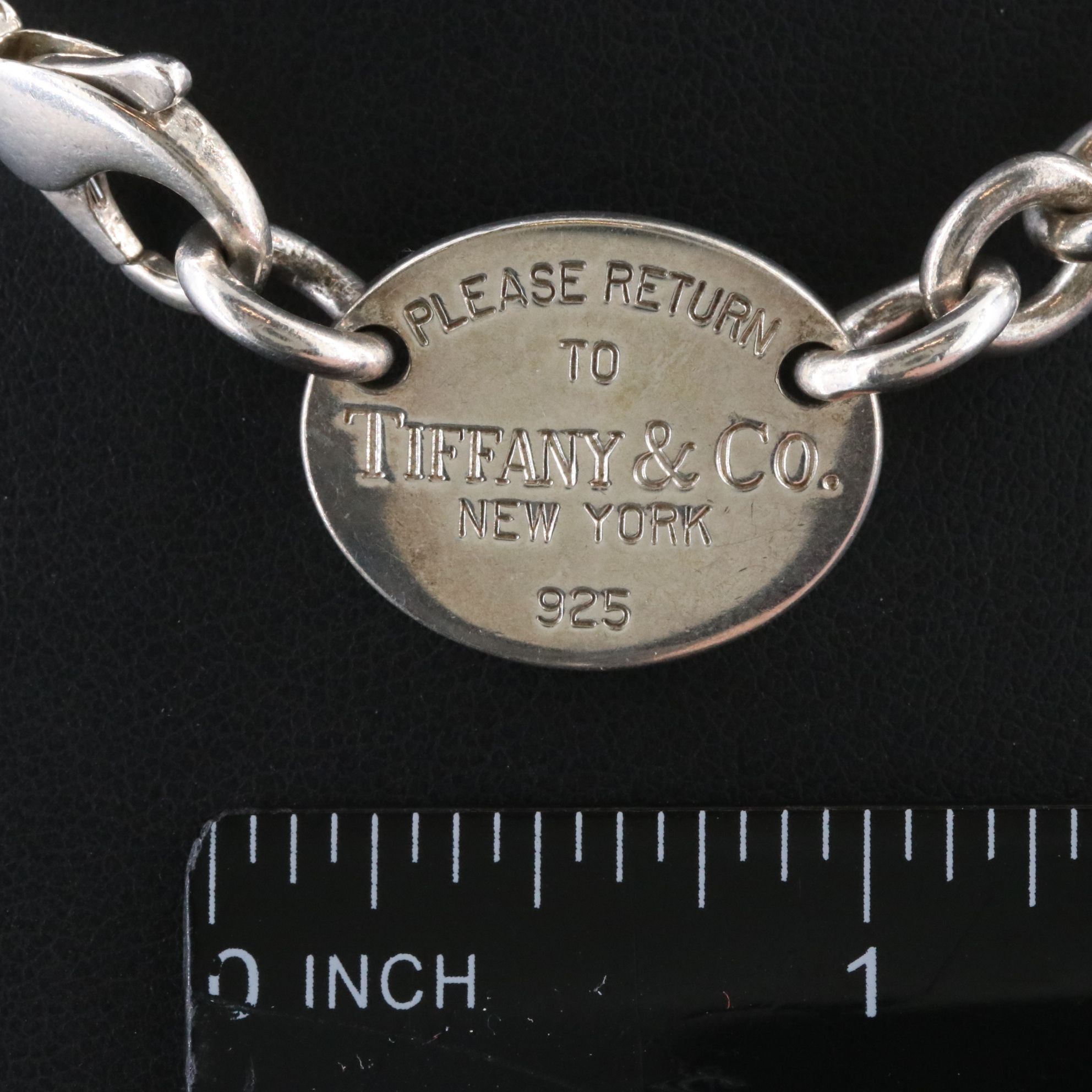 Tiffany & Co. Return to Tiffany Sterling Oval Tag Necklace