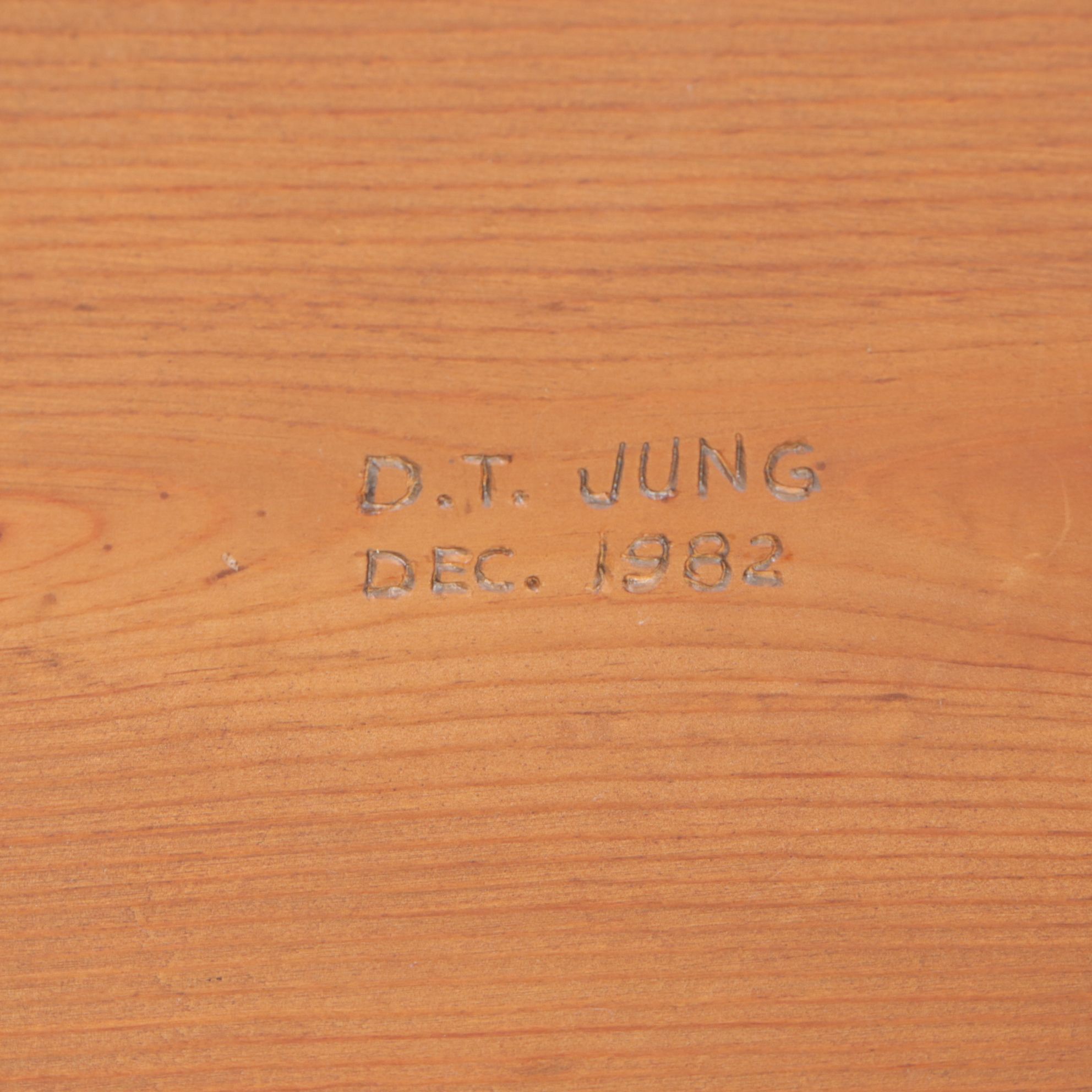 American Primitive Signed Bench-Made Pine Magazine Rack, Late 20th Century