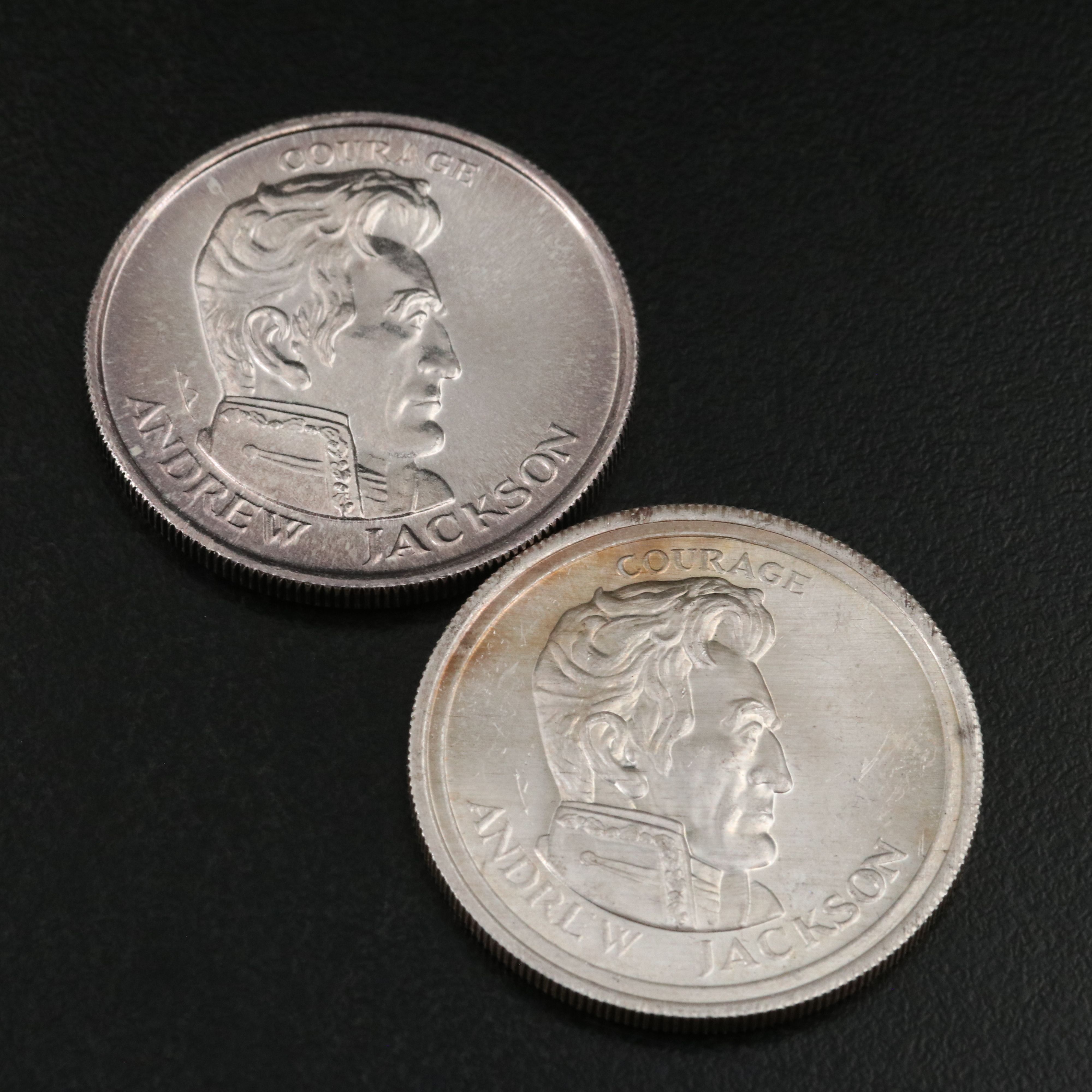 Eight Andrew Jackson 1/2 Troy Ounce Silver Bullion Rounds