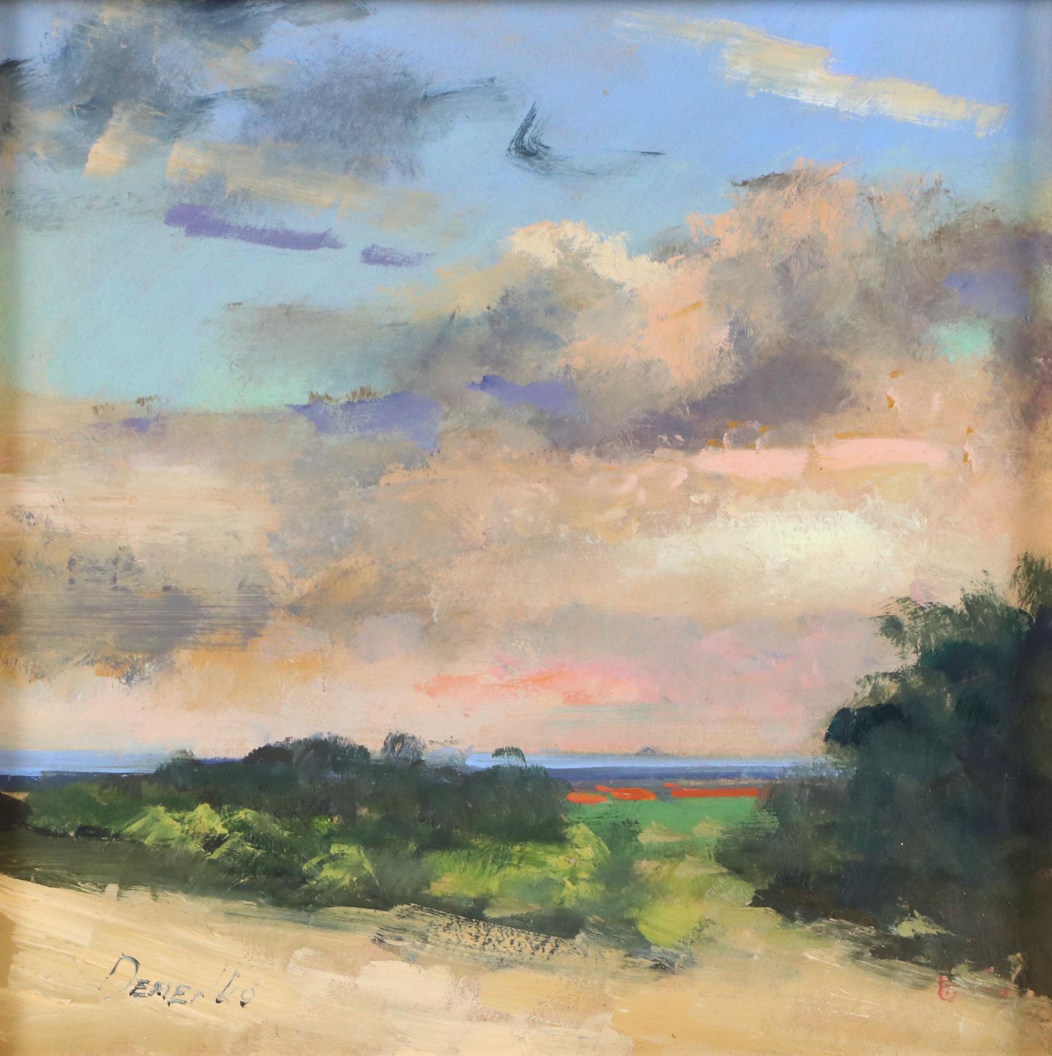 Natalia Demenko Sunset Landscape Oil Painting, 21st Century