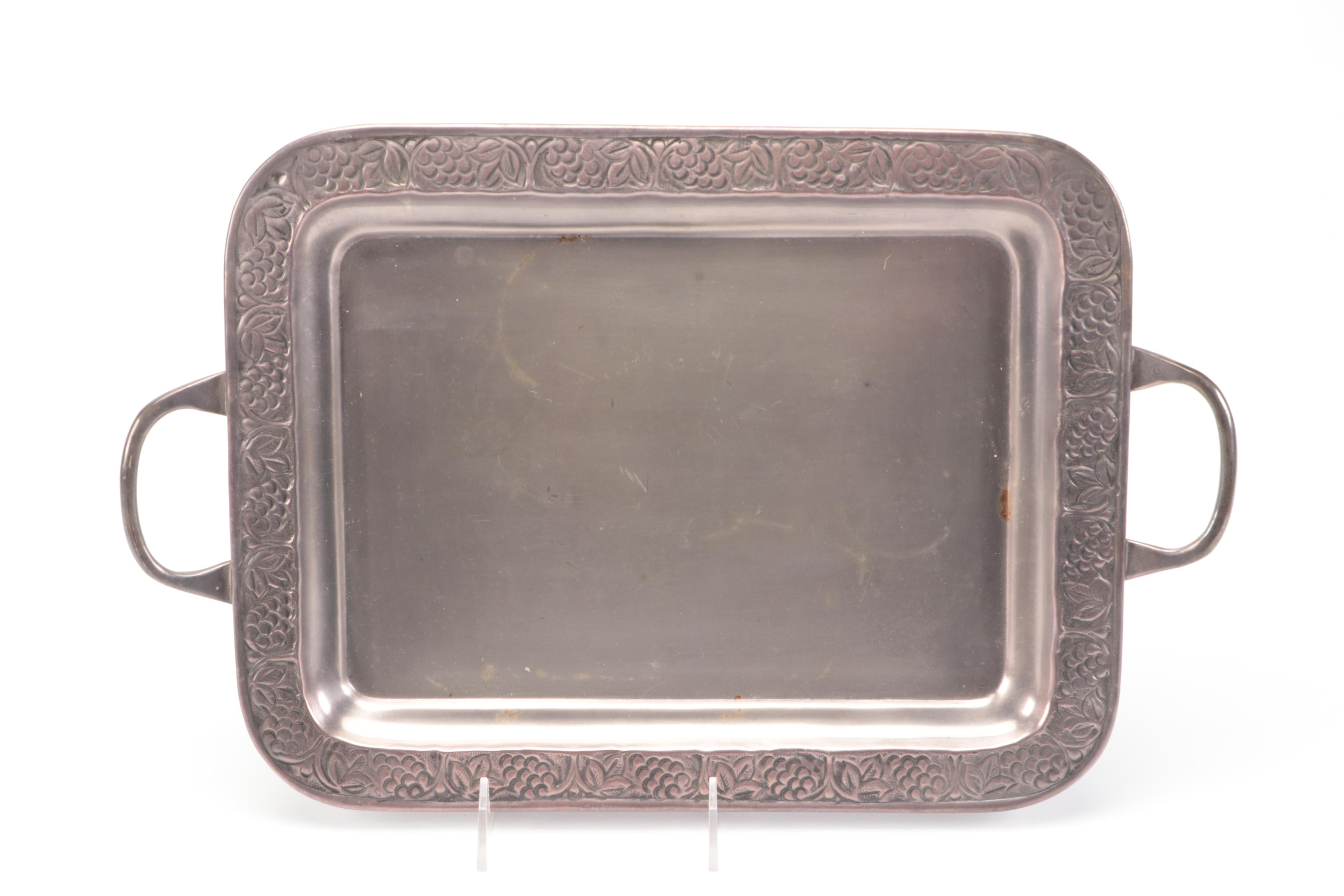 Pottery Barn "Vintage Vine" Tray with Other Farmhouse Themed Decor