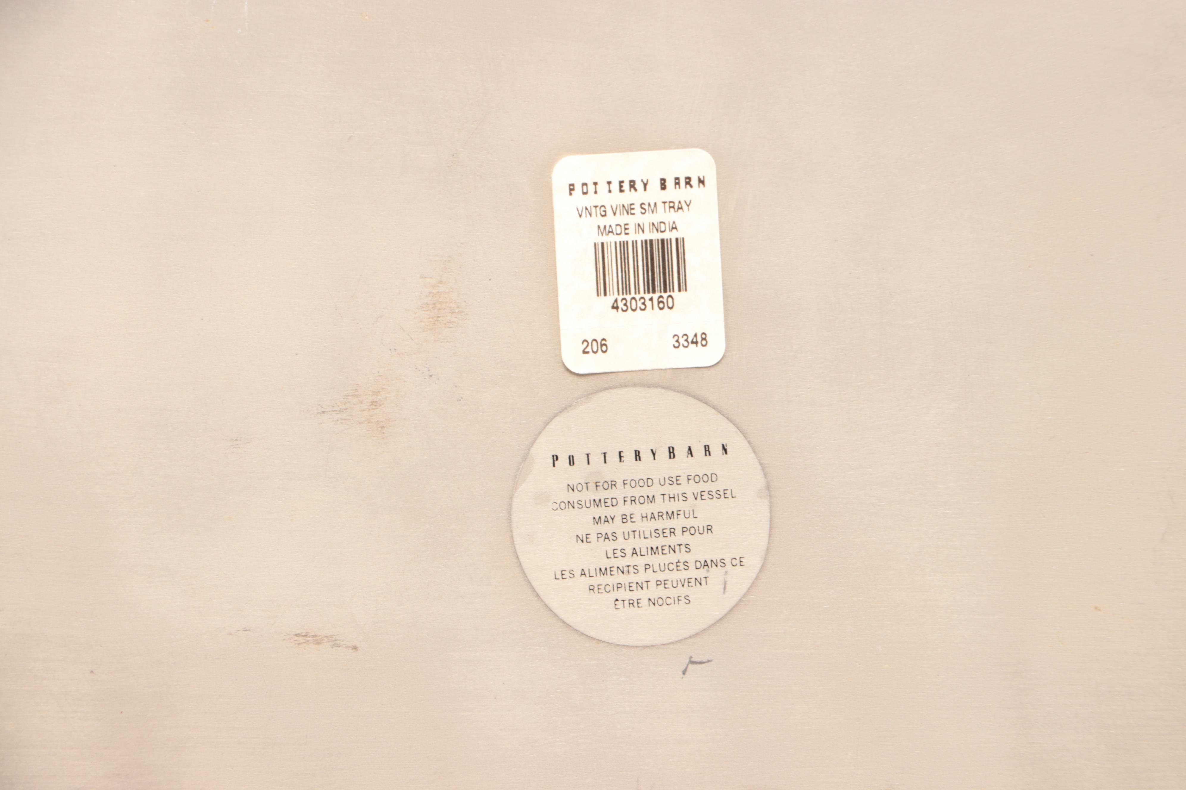 Pottery Barn "Vintage Vine" Tray with Other Farmhouse Themed Decor