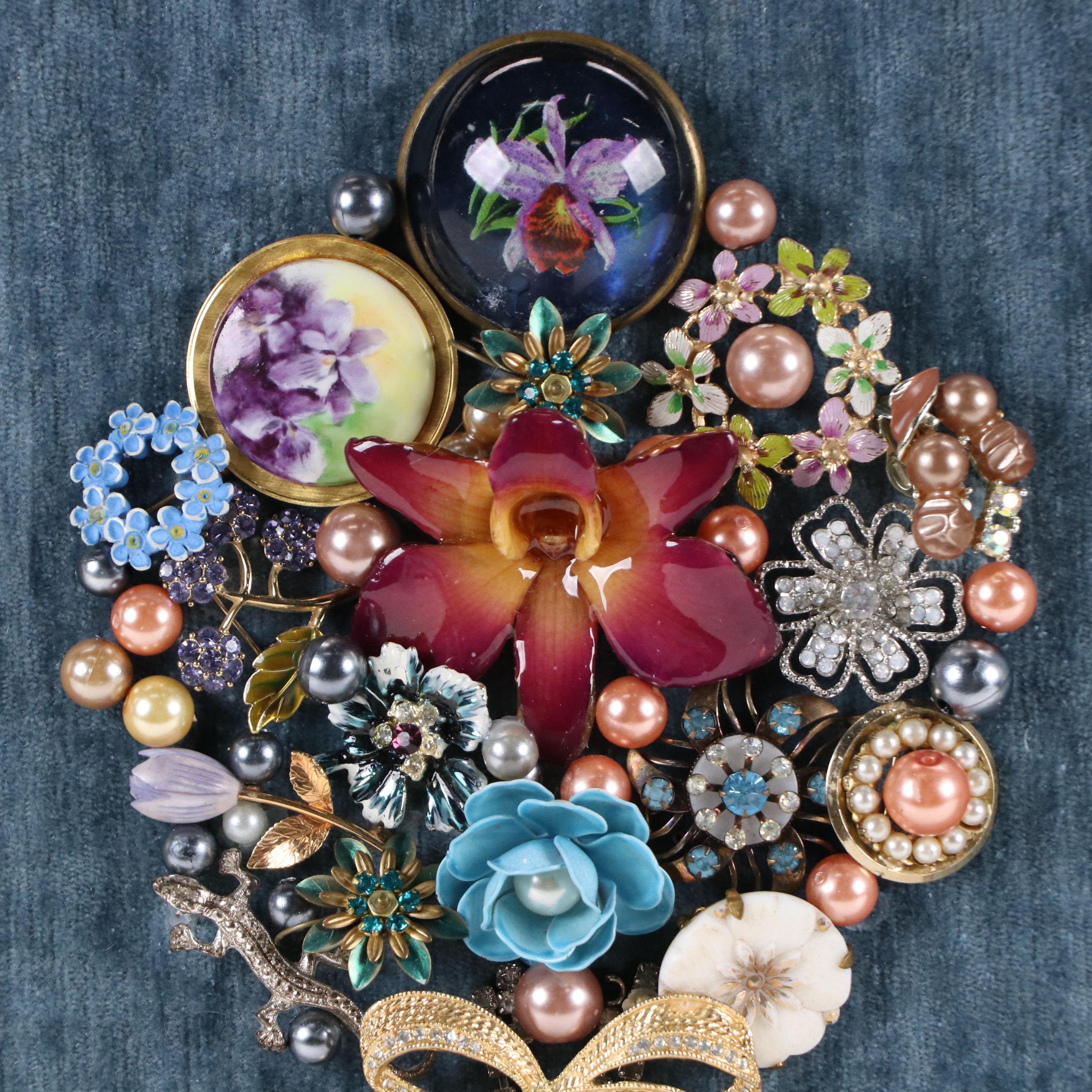 Karen Pagán Jewelry Art Floral Arrangement Collage, 2025