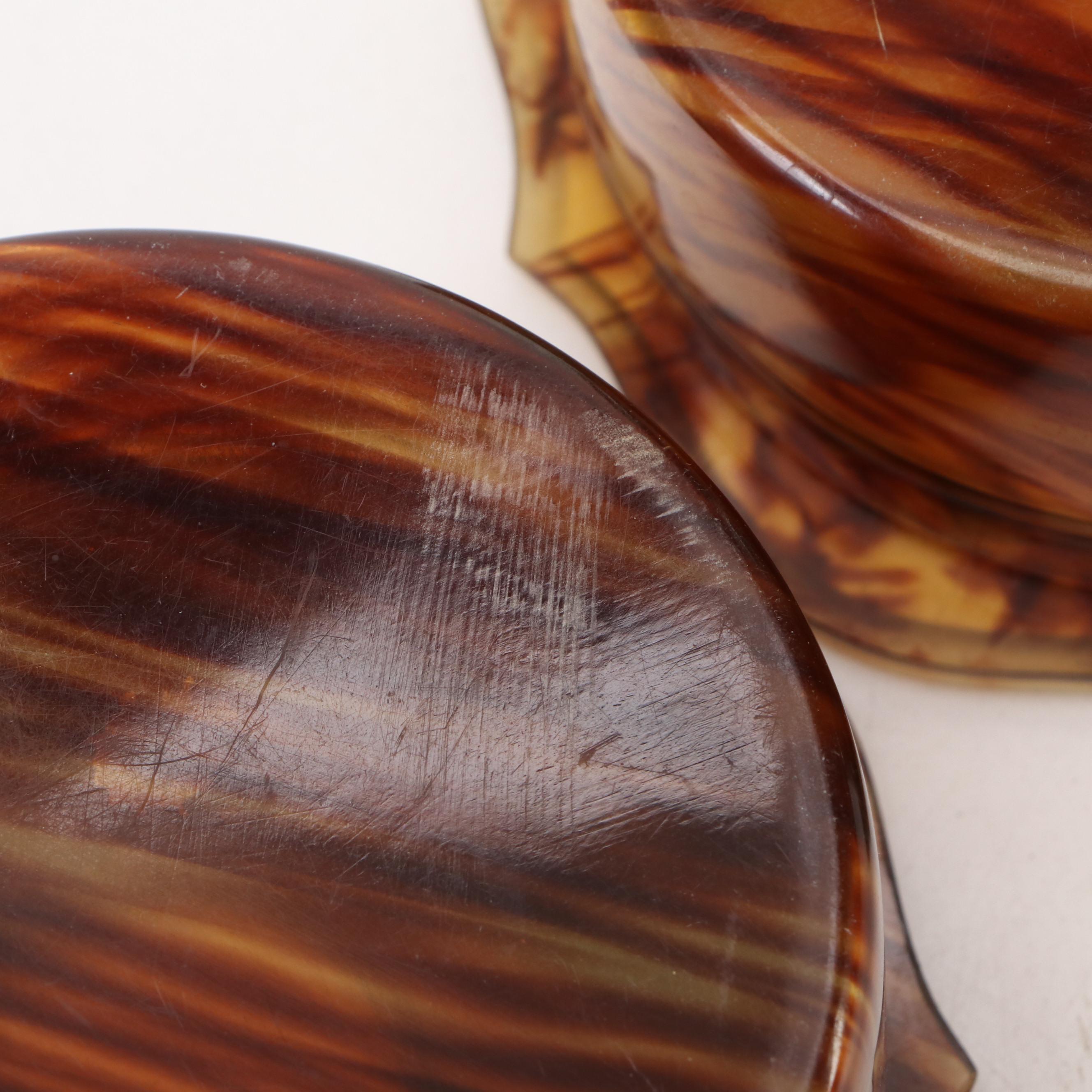 Tortoise Shell Celluloid Vanity Set with Manicure Tools, Early/Mid 20th C.