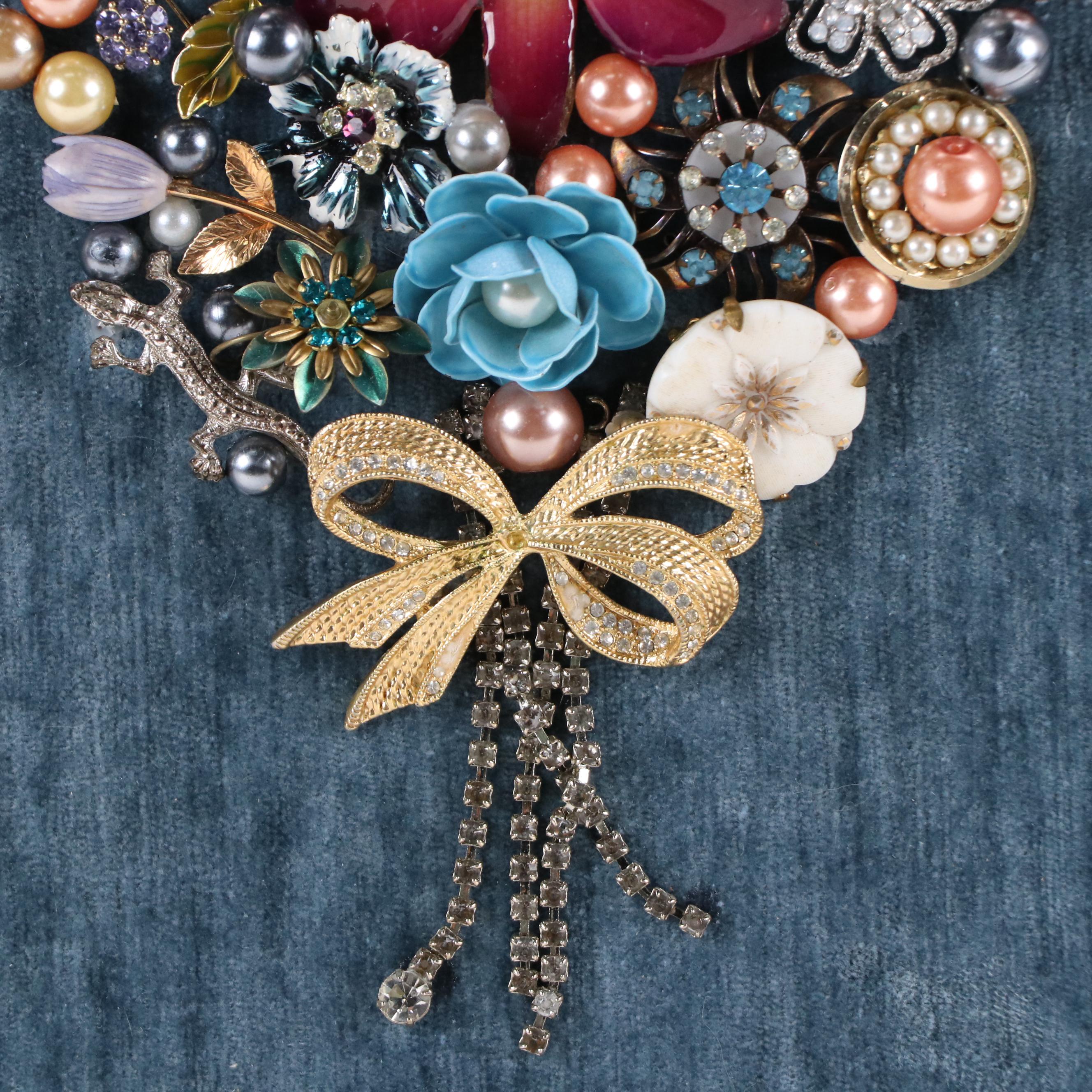 Karen Pagán Jewelry Art Floral Arrangement Collage, 2025