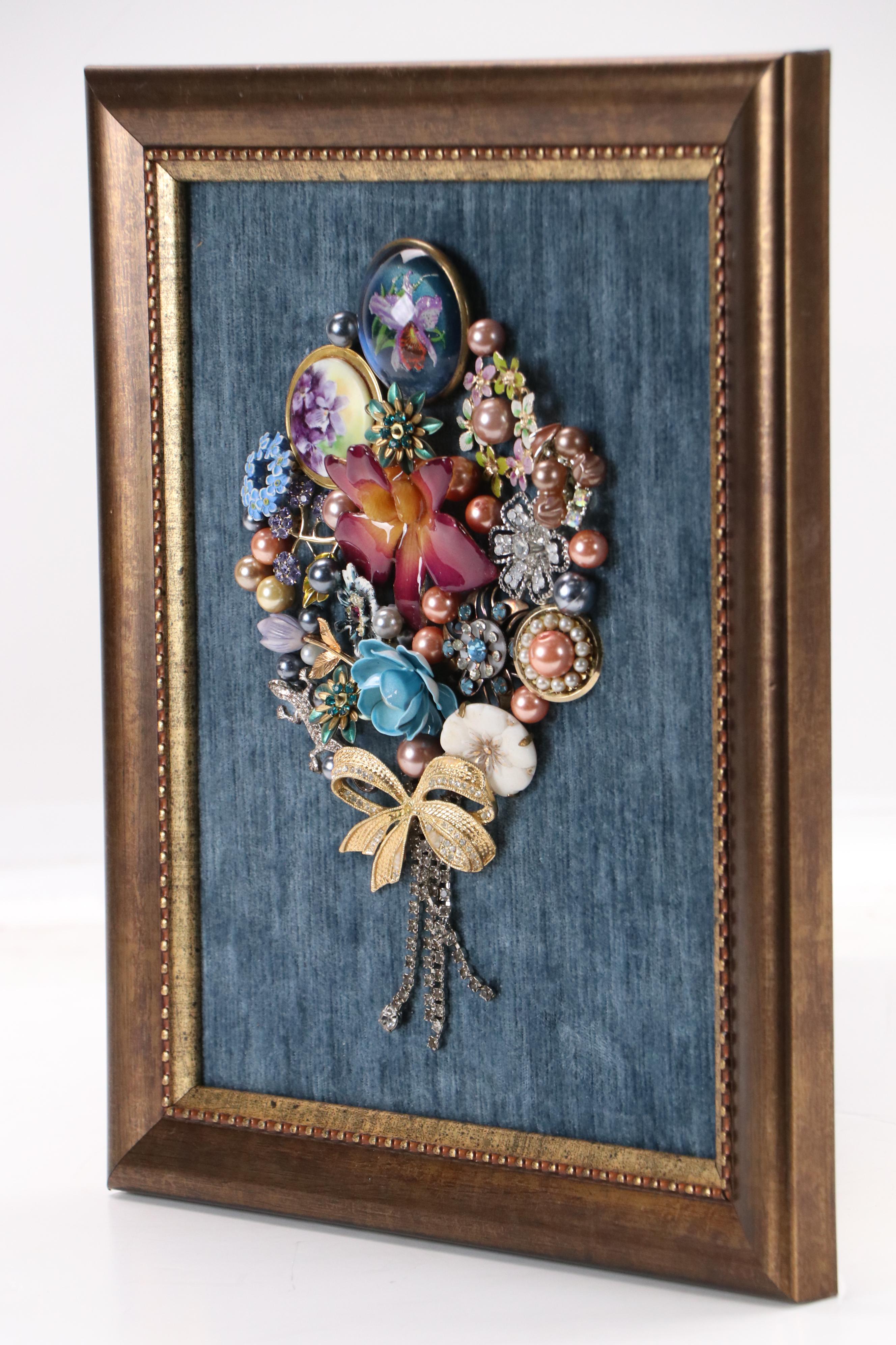 Karen Pagán Jewelry Art Floral Arrangement Collage, 2025