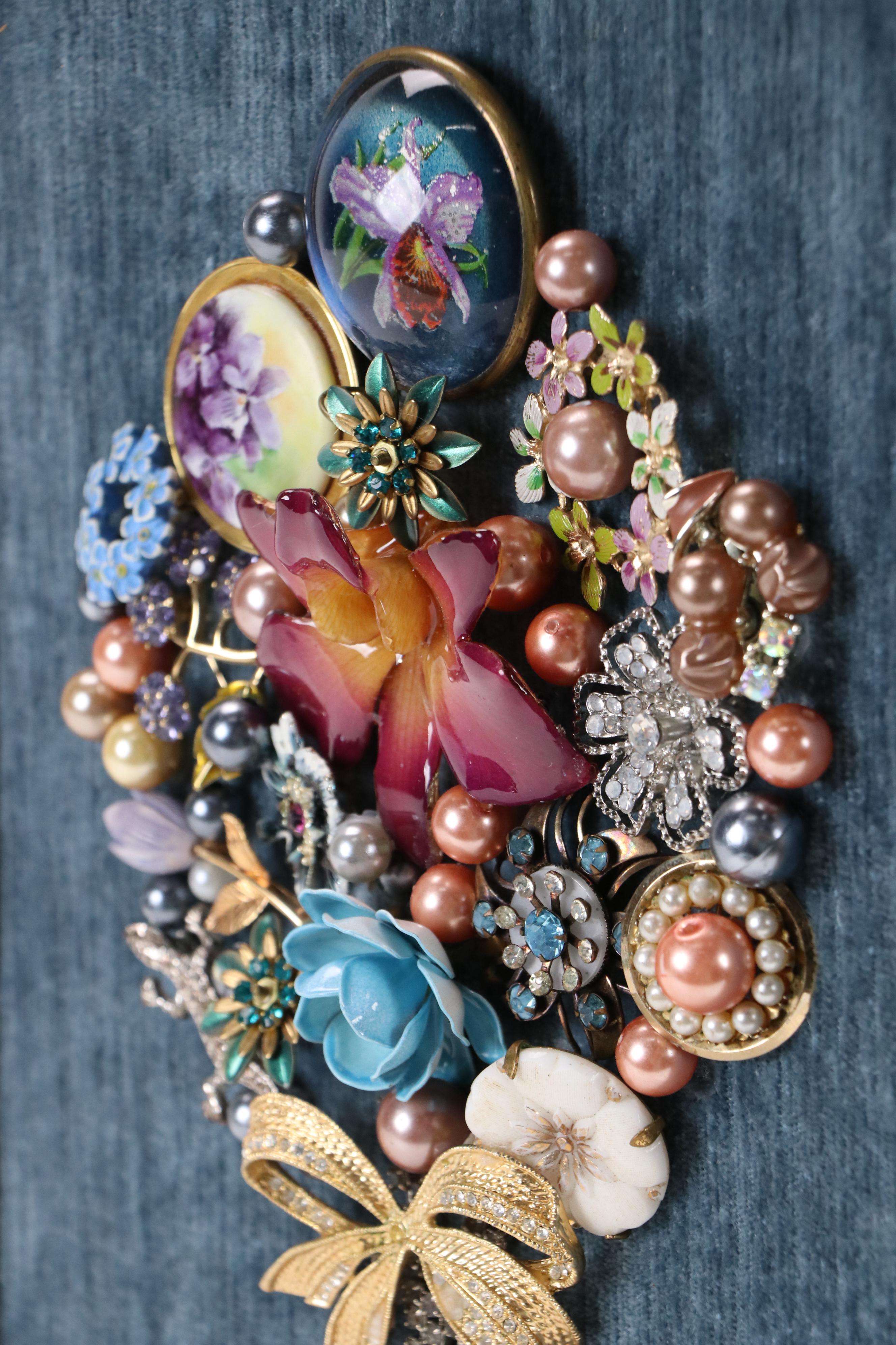 Karen Pagán Jewelry Art Floral Arrangement Collage, 2025