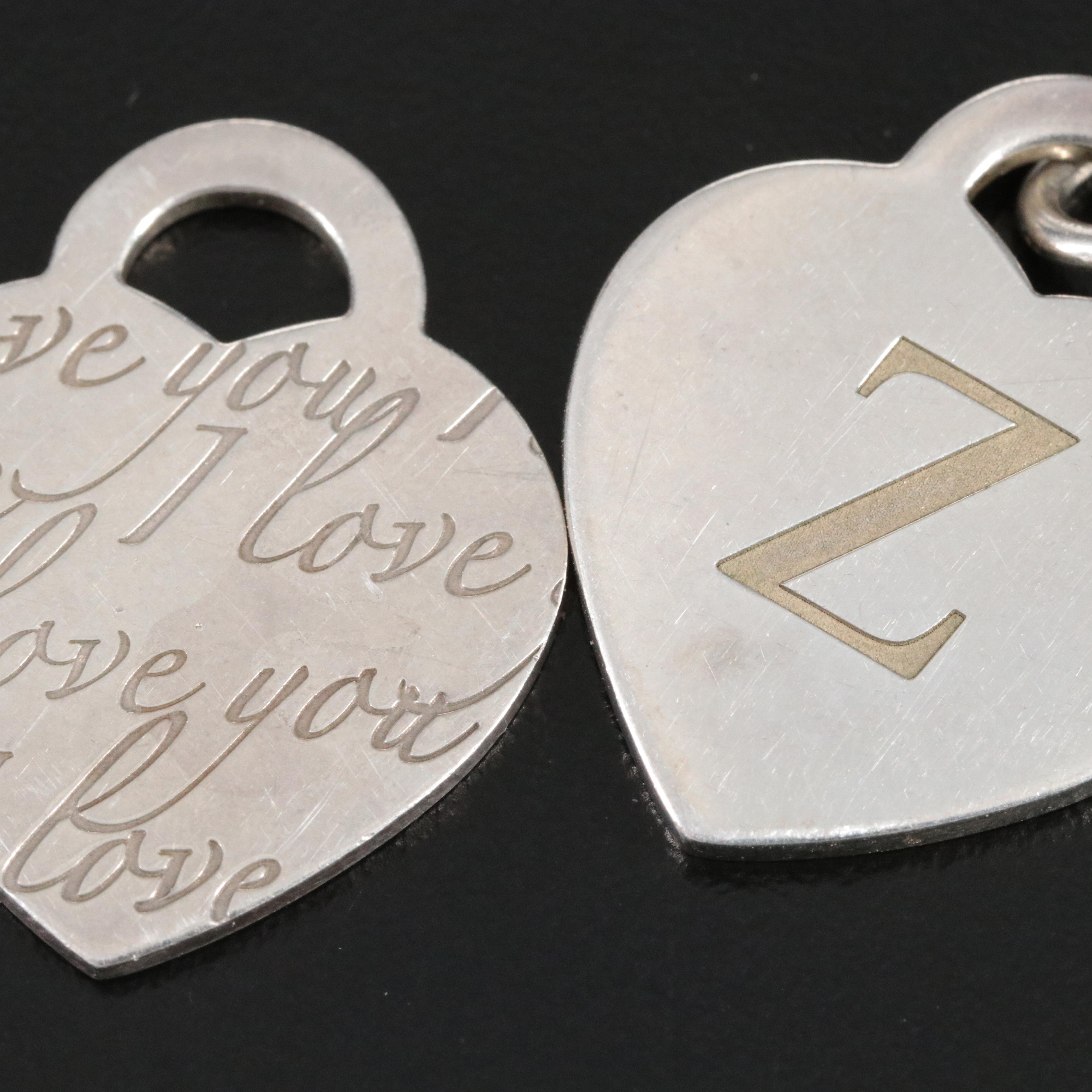 Tiffany & Co. Sterling Heart Charms Set of Three