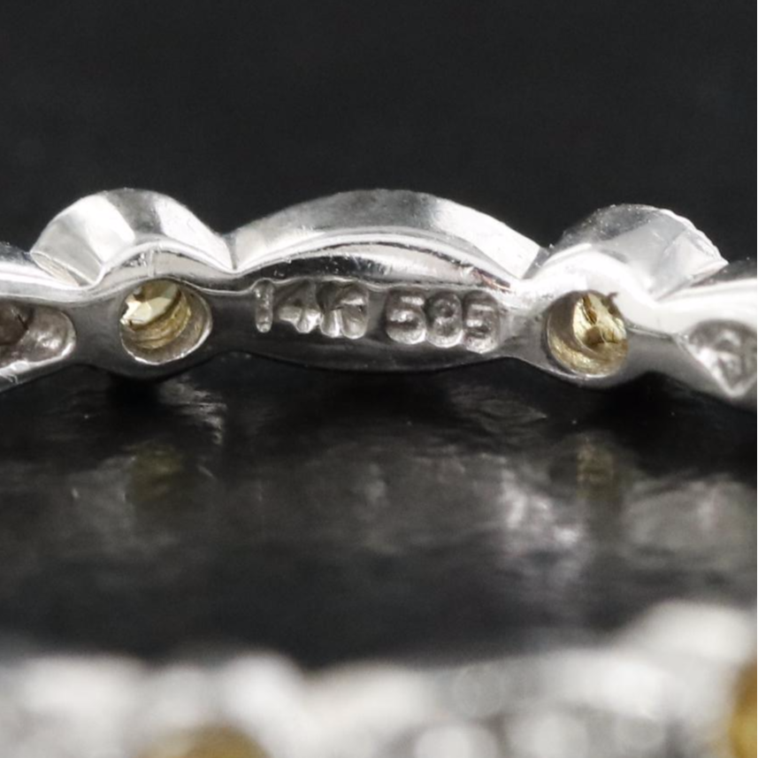 14K Yellow Sapphire and Diamond Ring