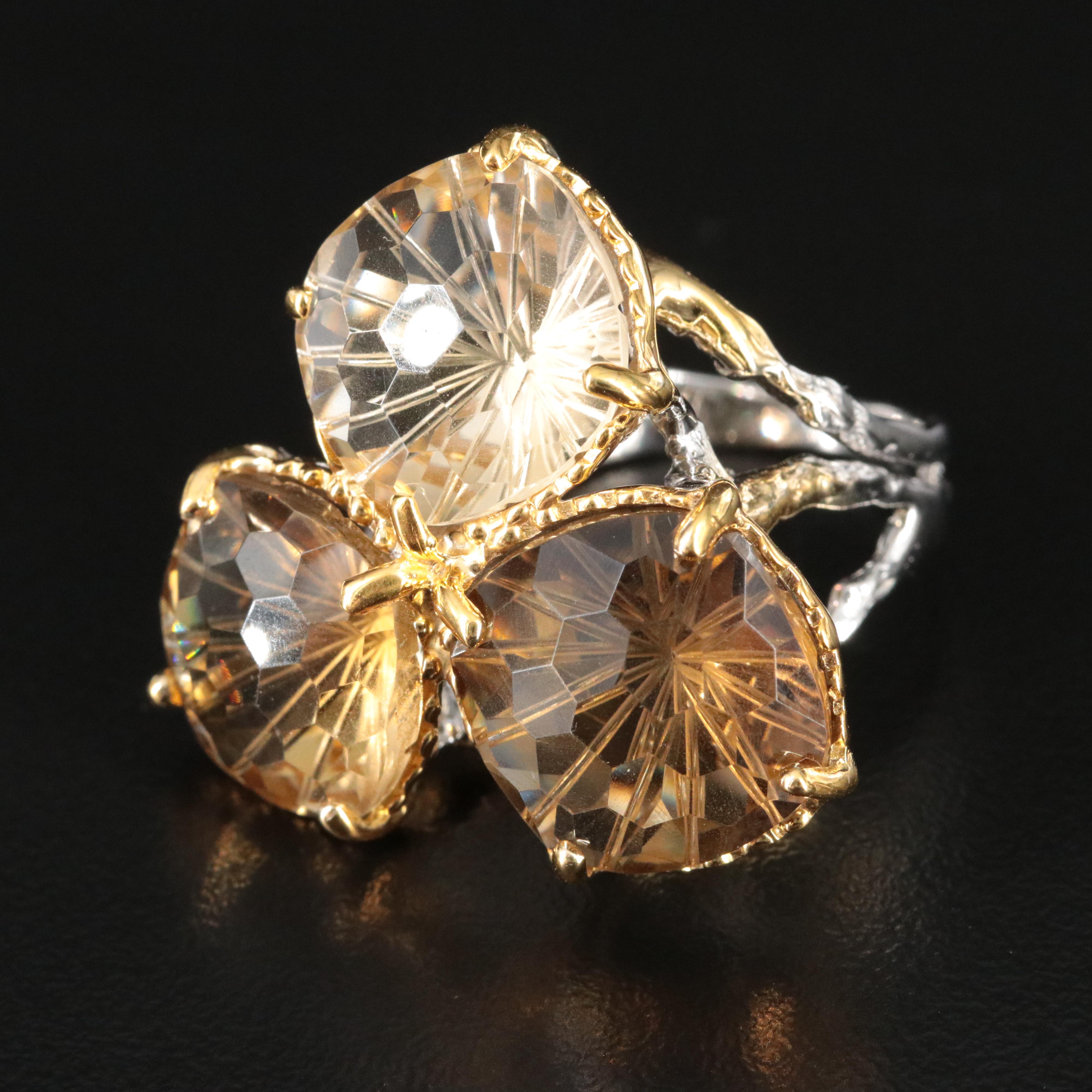 Sterling Citrine Ring