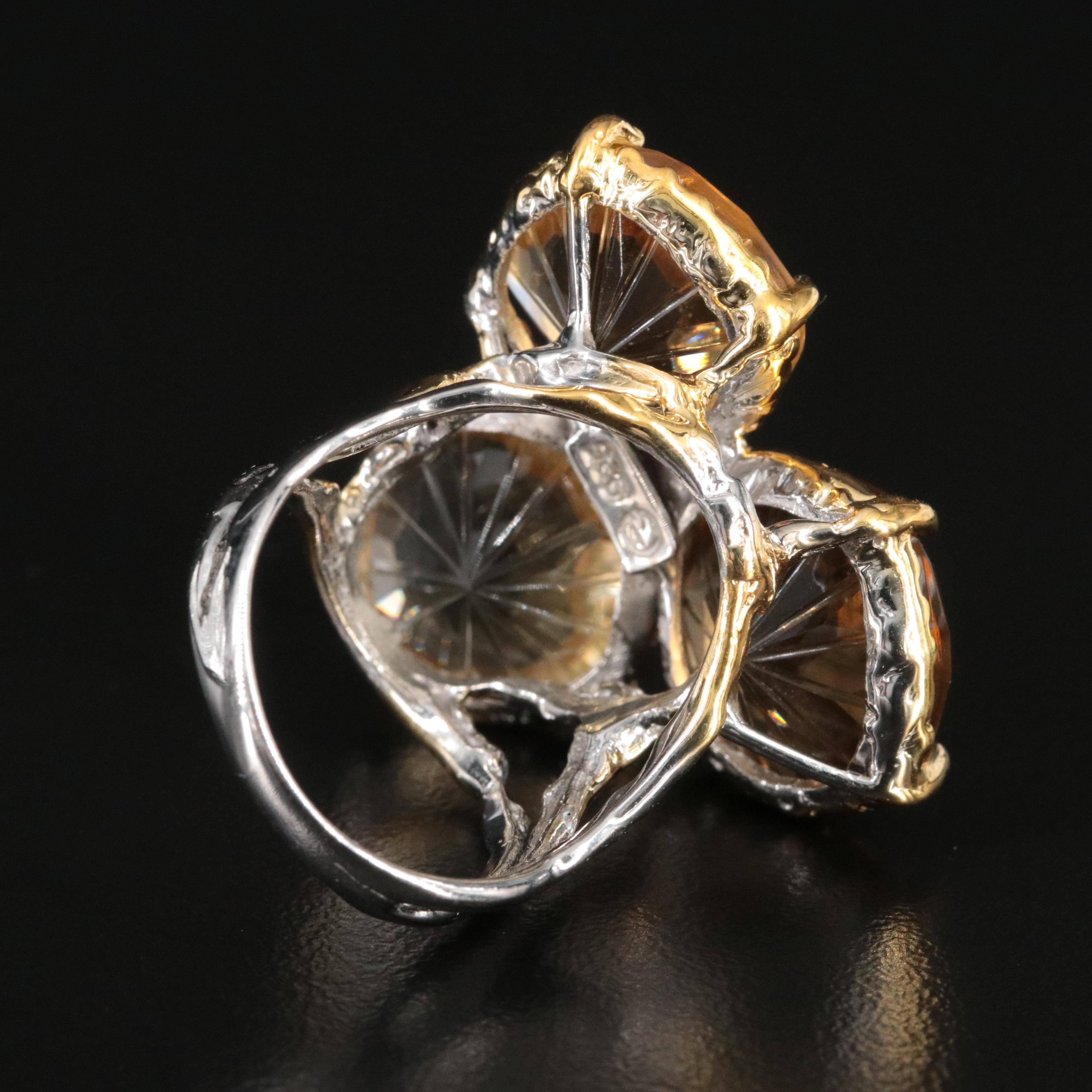 Sterling Citrine Ring