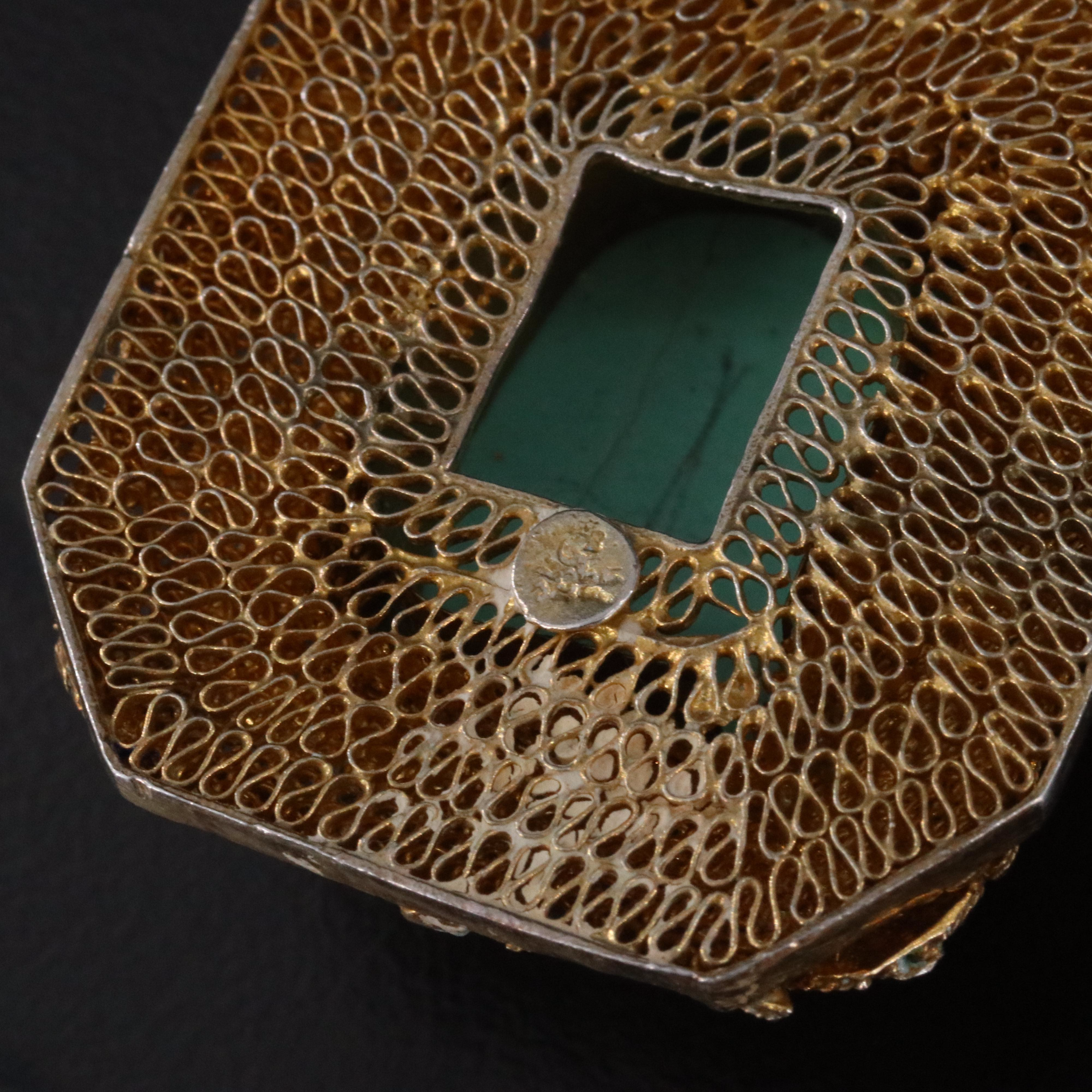 Chinese Export Turquoise, Enamel and Lapis Lazuli Jewelry Featuring Sterling