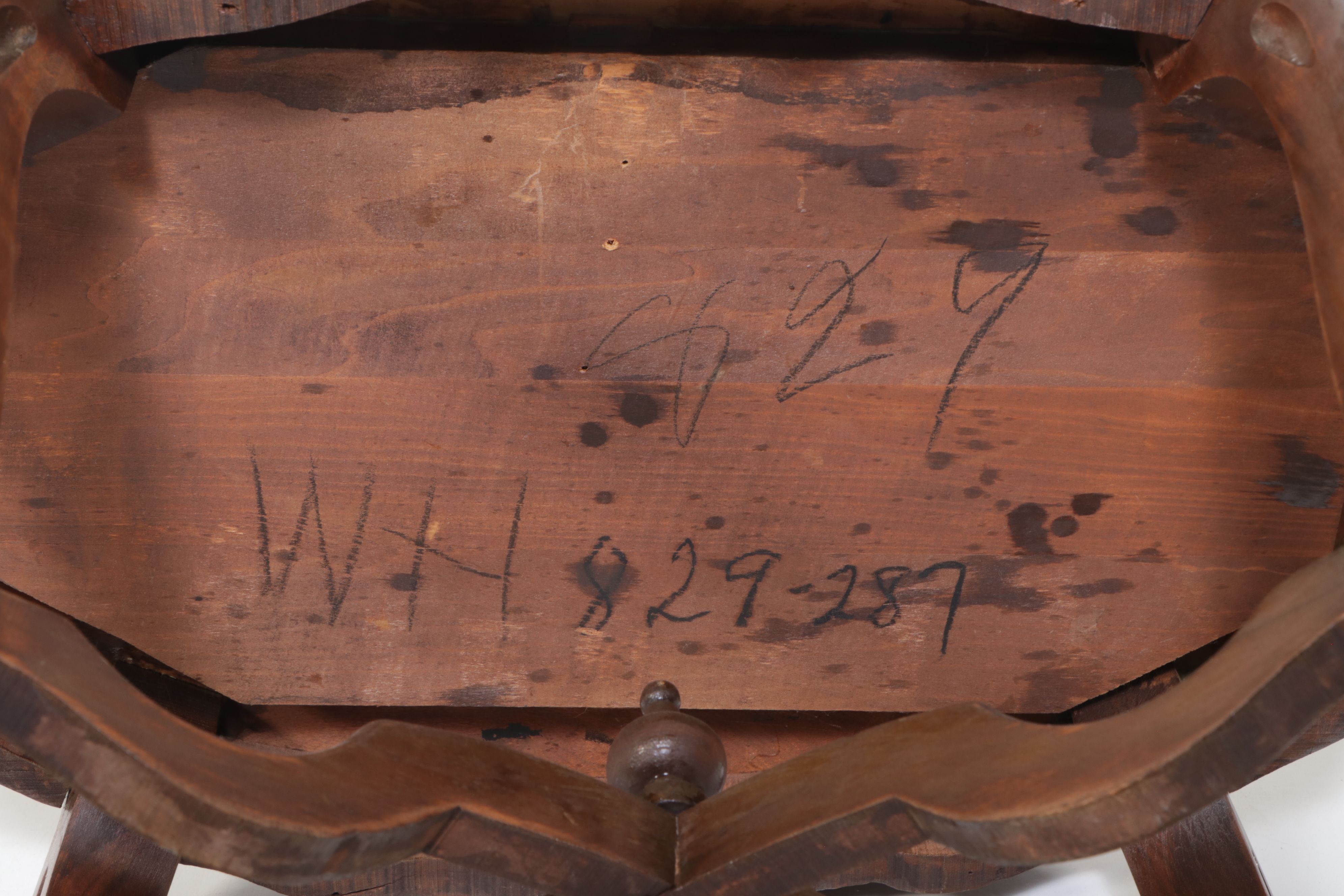 Victorian Style Carved Beech Tray Table, Mid-20th Century