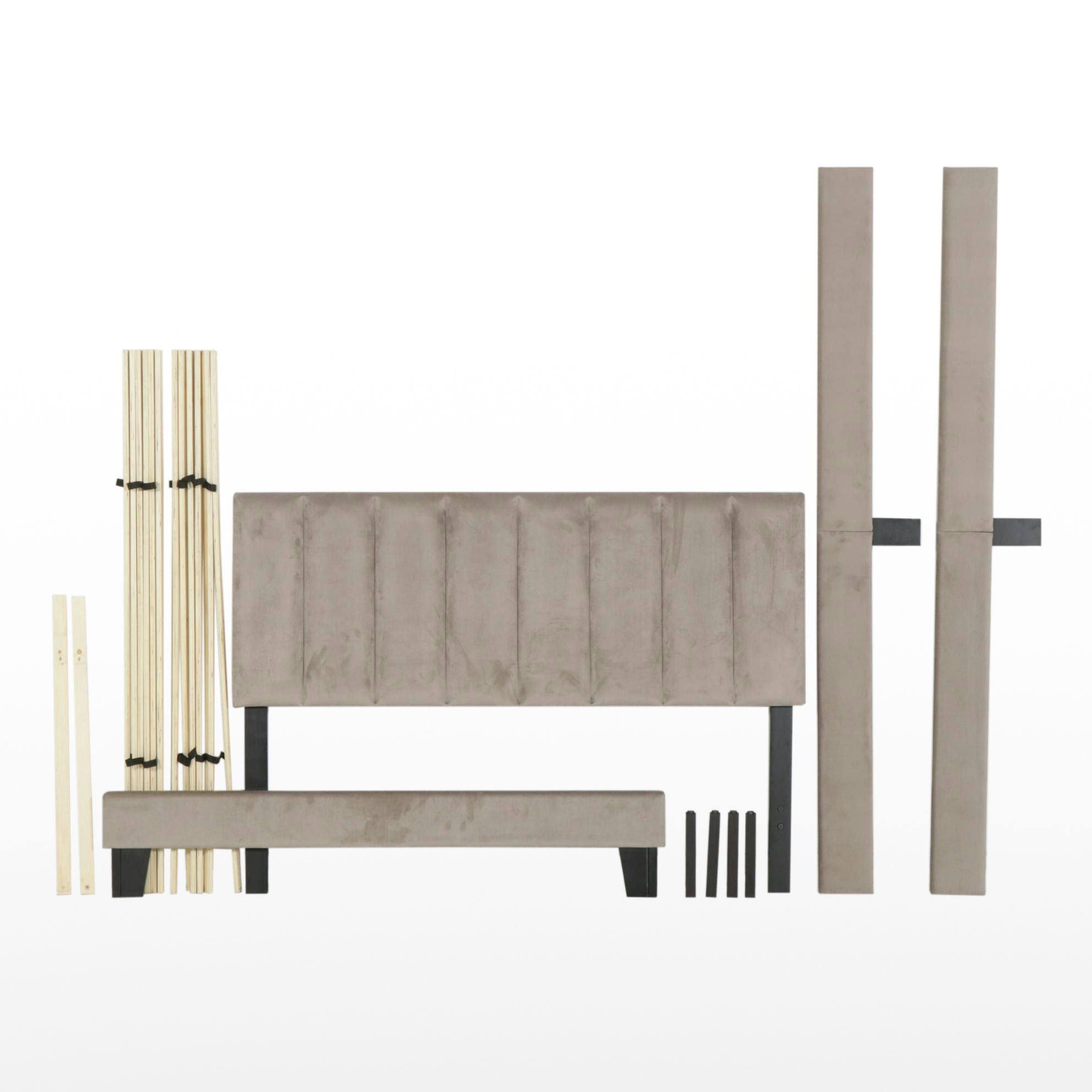 Crown Mark Contemporary Upholstered Queen Size Bed Frame, 2021