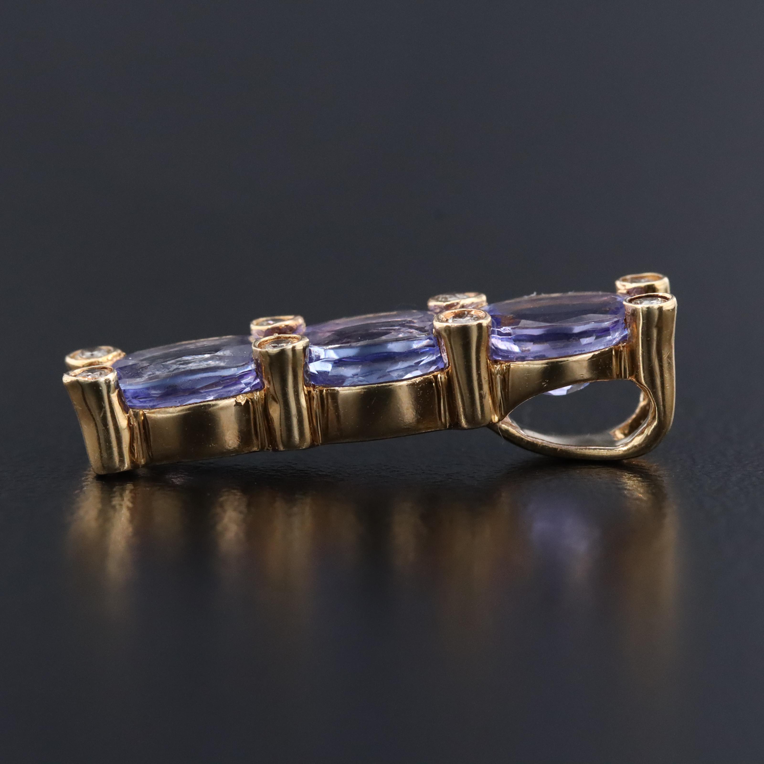 14K Tanzanite and Diamond Pendant