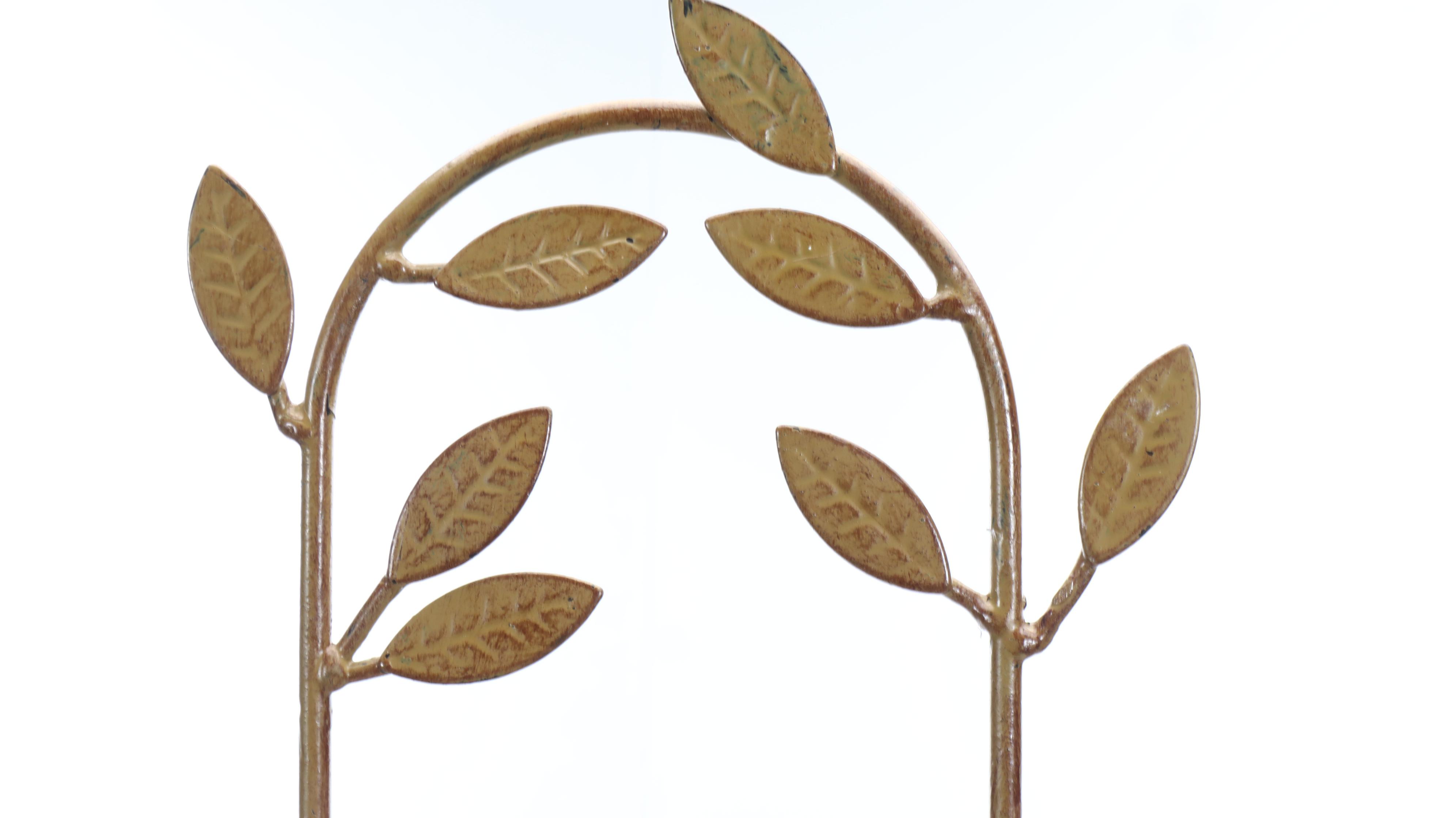 Cast Iron Bunny Rabbit Door Porter with Brass Wall Mount Plate Rack