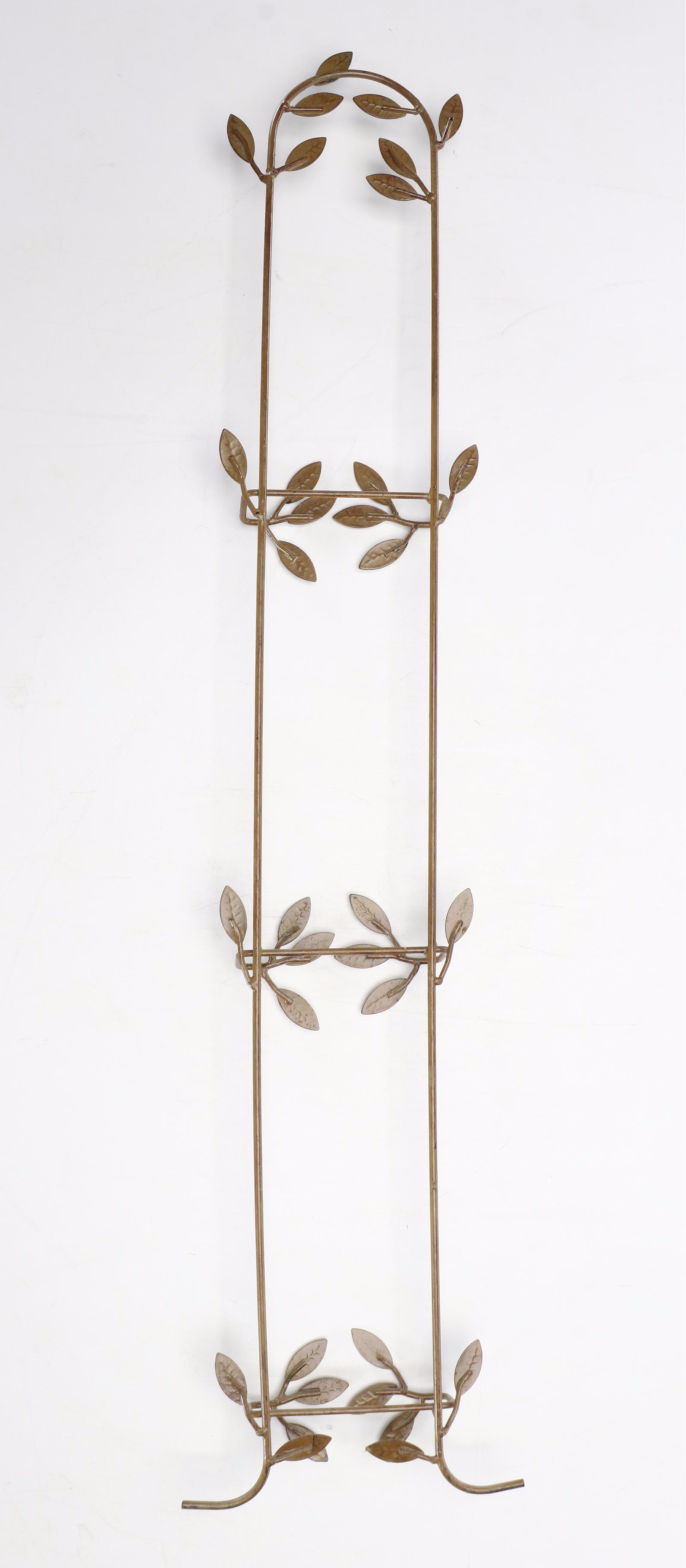 Cast Iron Bunny Rabbit Door Porter with Brass Wall Mount Plate Rack