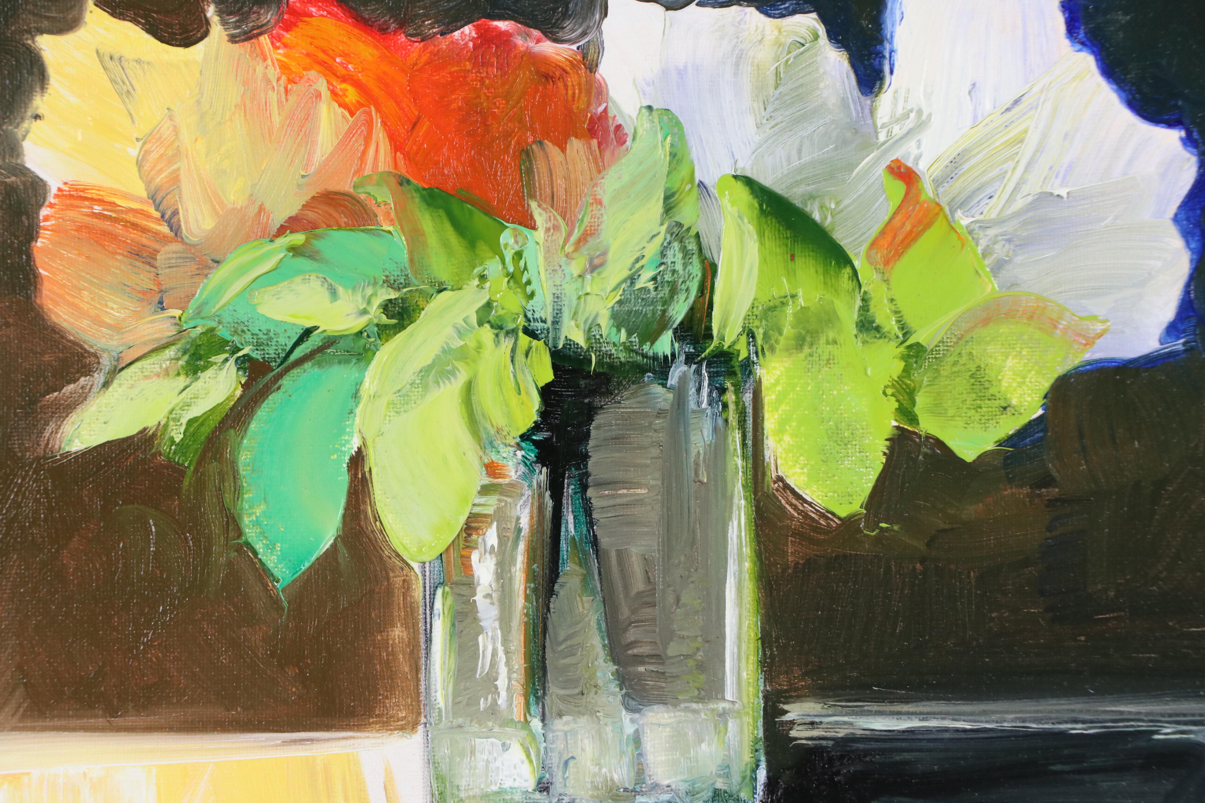 José M. Lima Floral Still Life Oil Painting, 2024