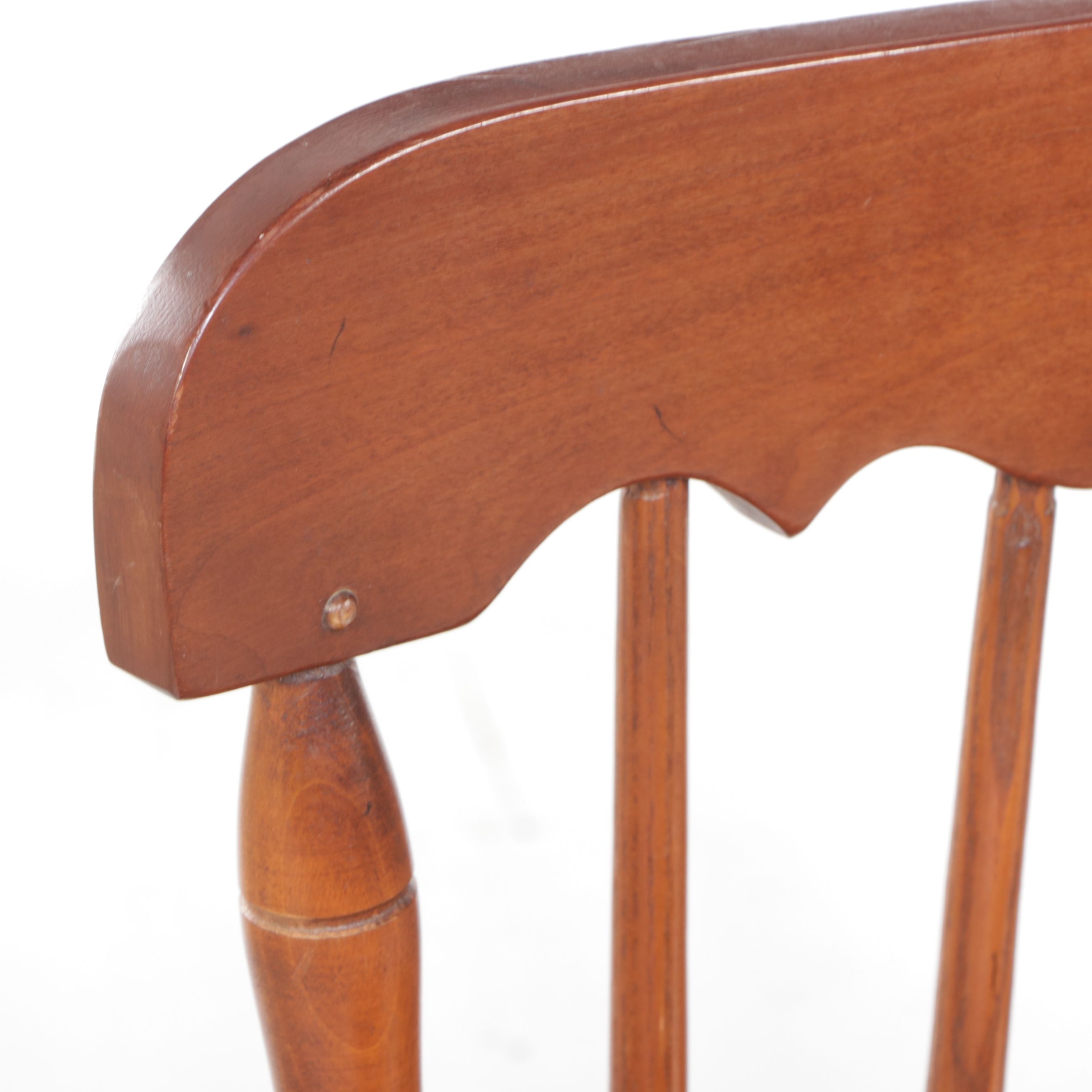 Leopold Stickley Colonial Style Cherry Captain's Chair, Early to Mid-20th C.