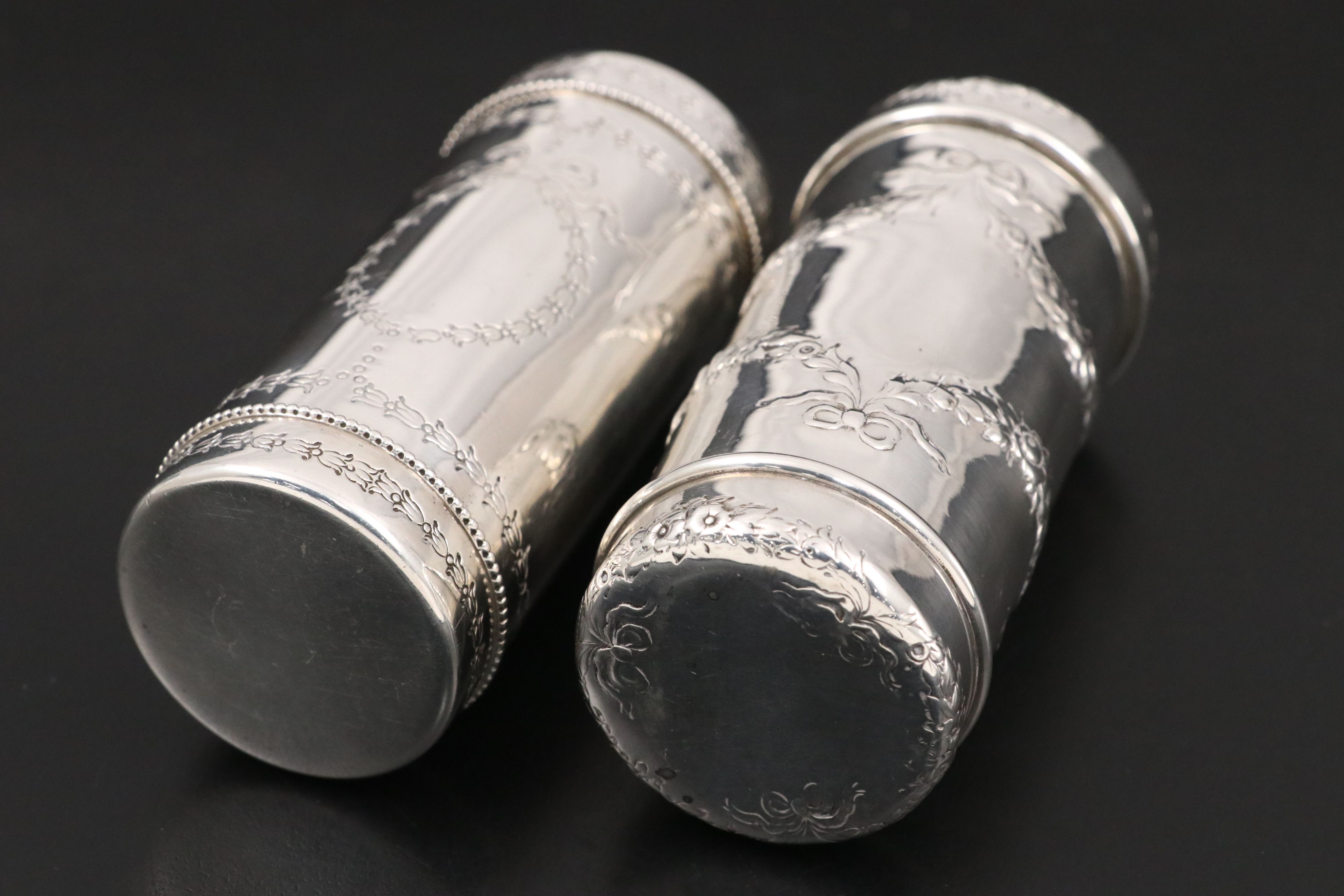 Howard & Co. Sterling Silver Repoussé Shaker Set