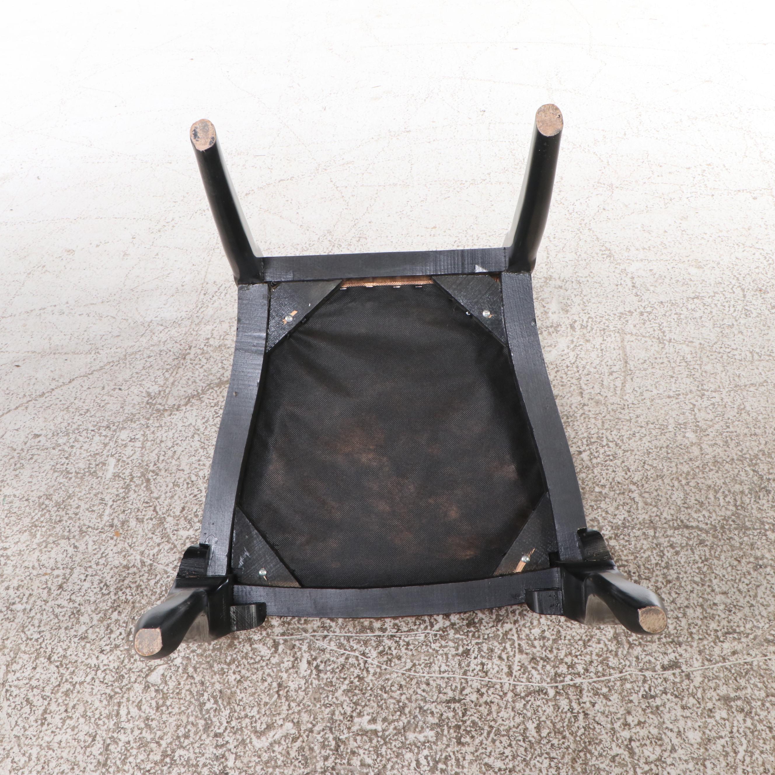 Chippendale Style Ebonized Wood Side Chair