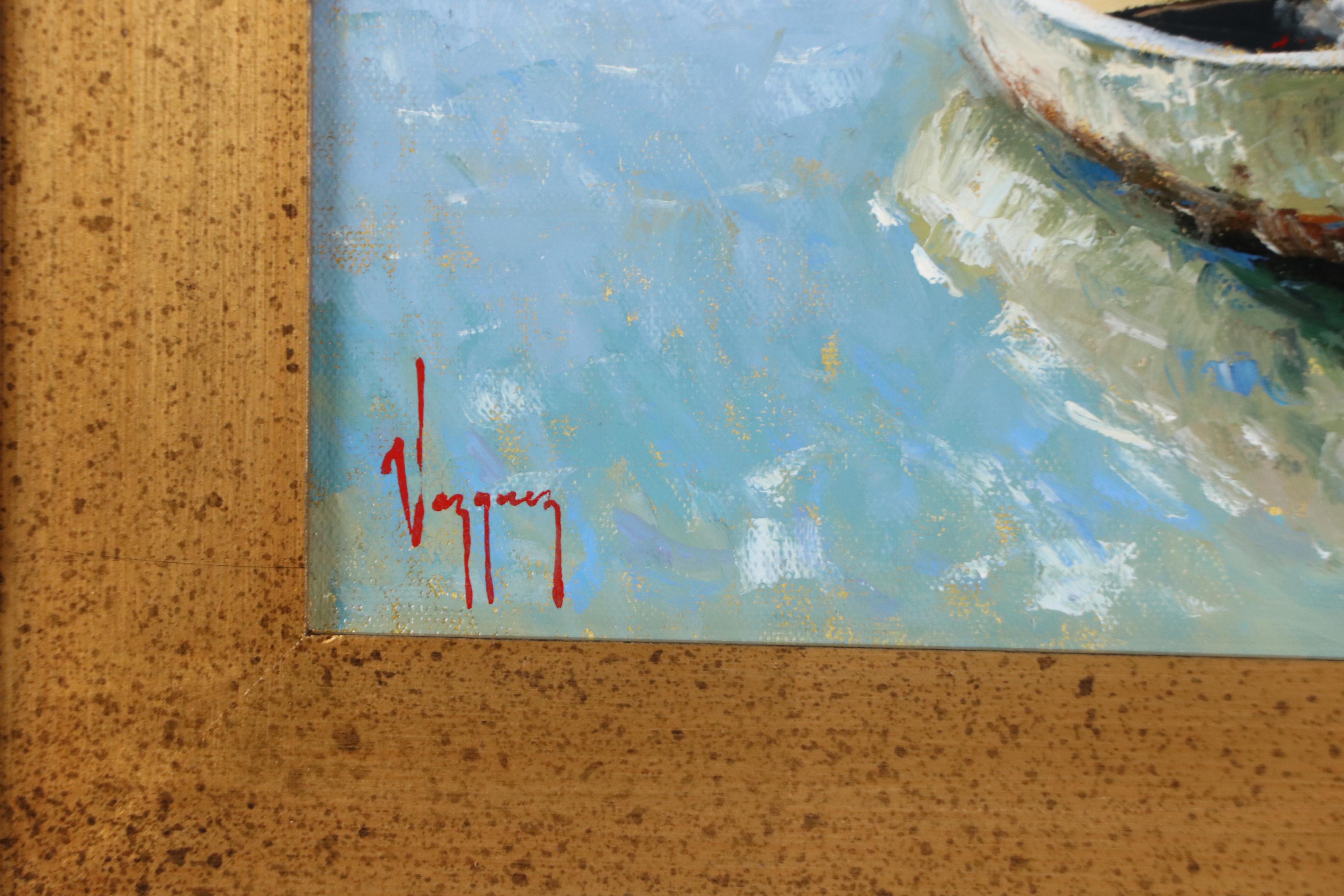 Marco Vazquez Oil Painting "Three Boats," 2025