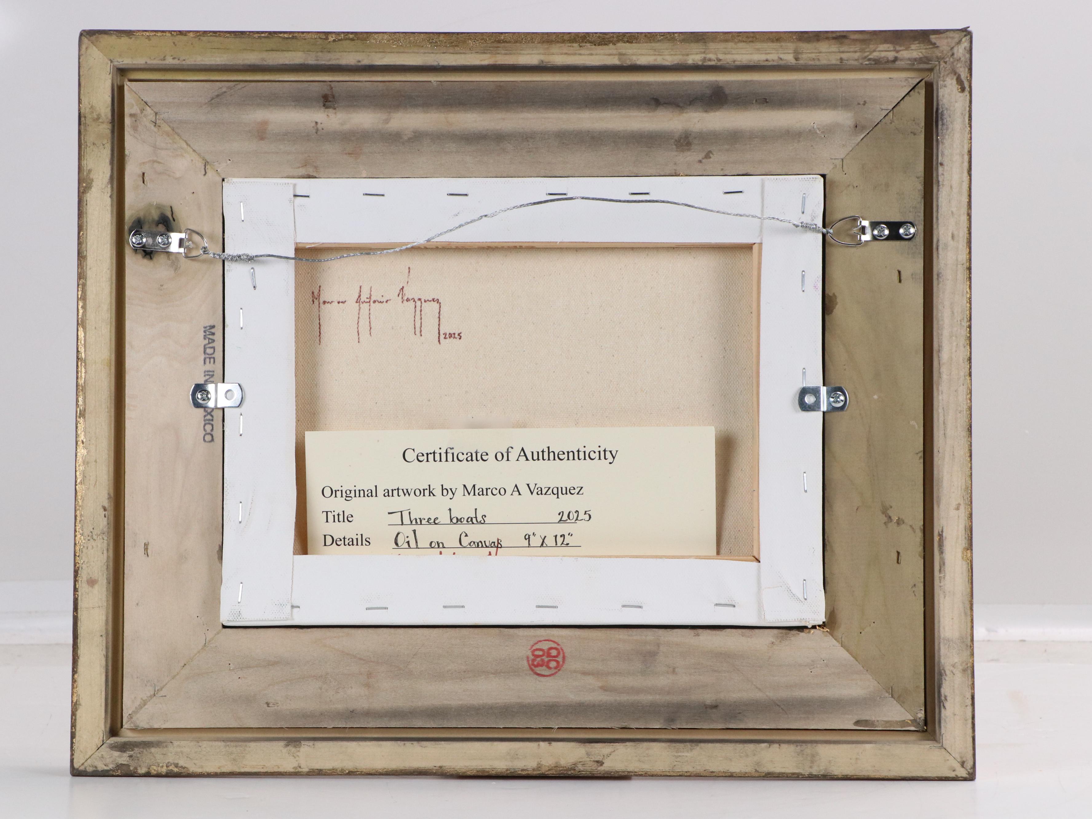 Marco Vazquez Oil Painting "Three Boats," 2025