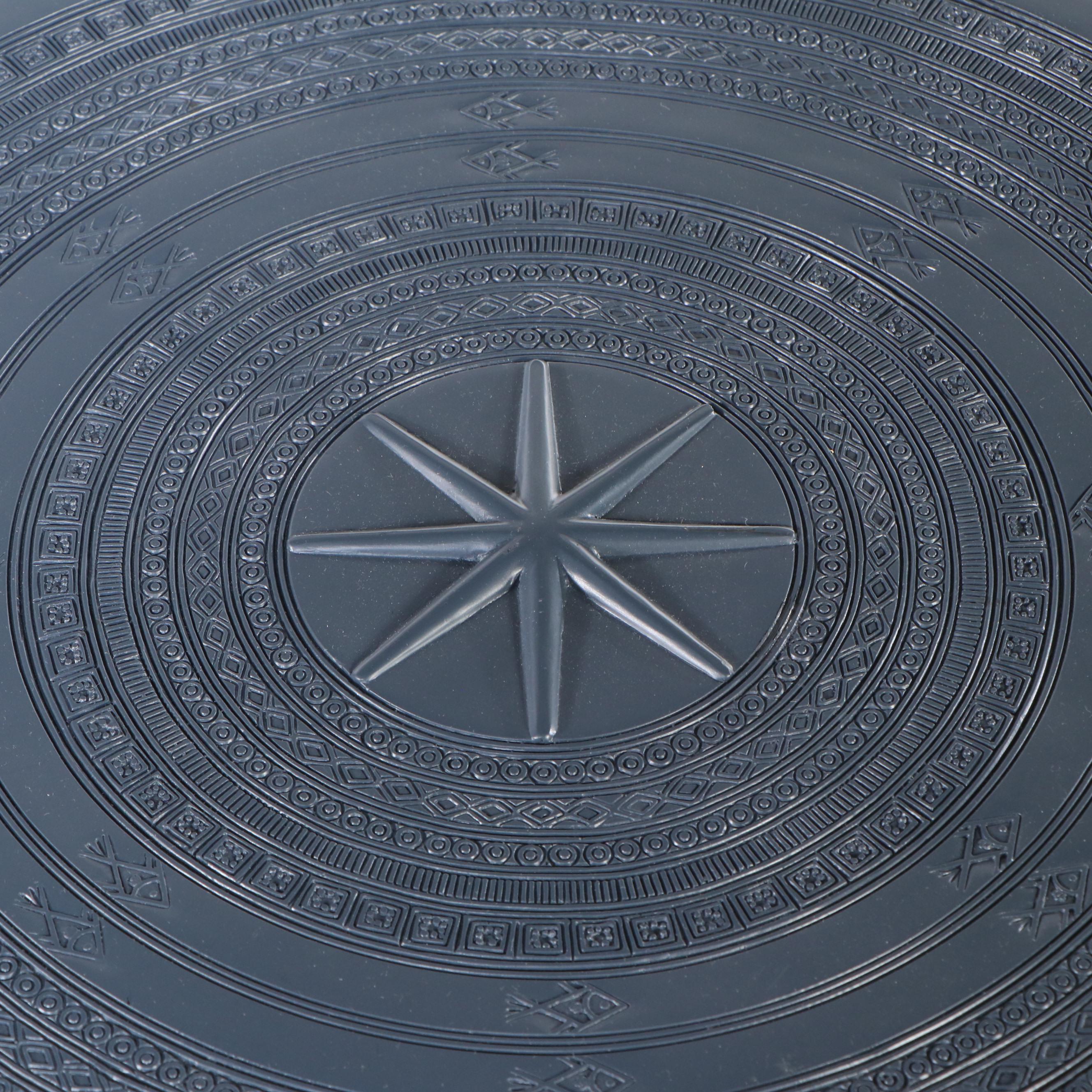 Thai Style Embossed Metal Rain Drum Table