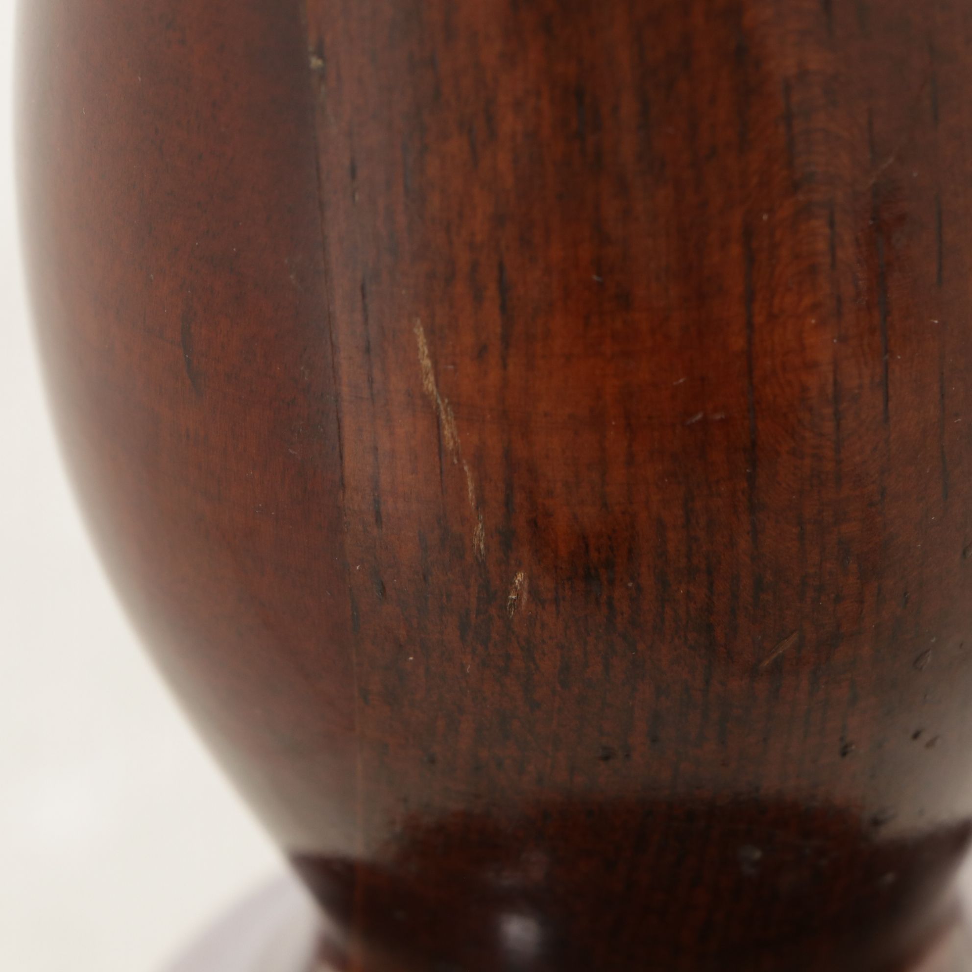 Turned Wood Pedestal Ashtray, Mid-20th Century
