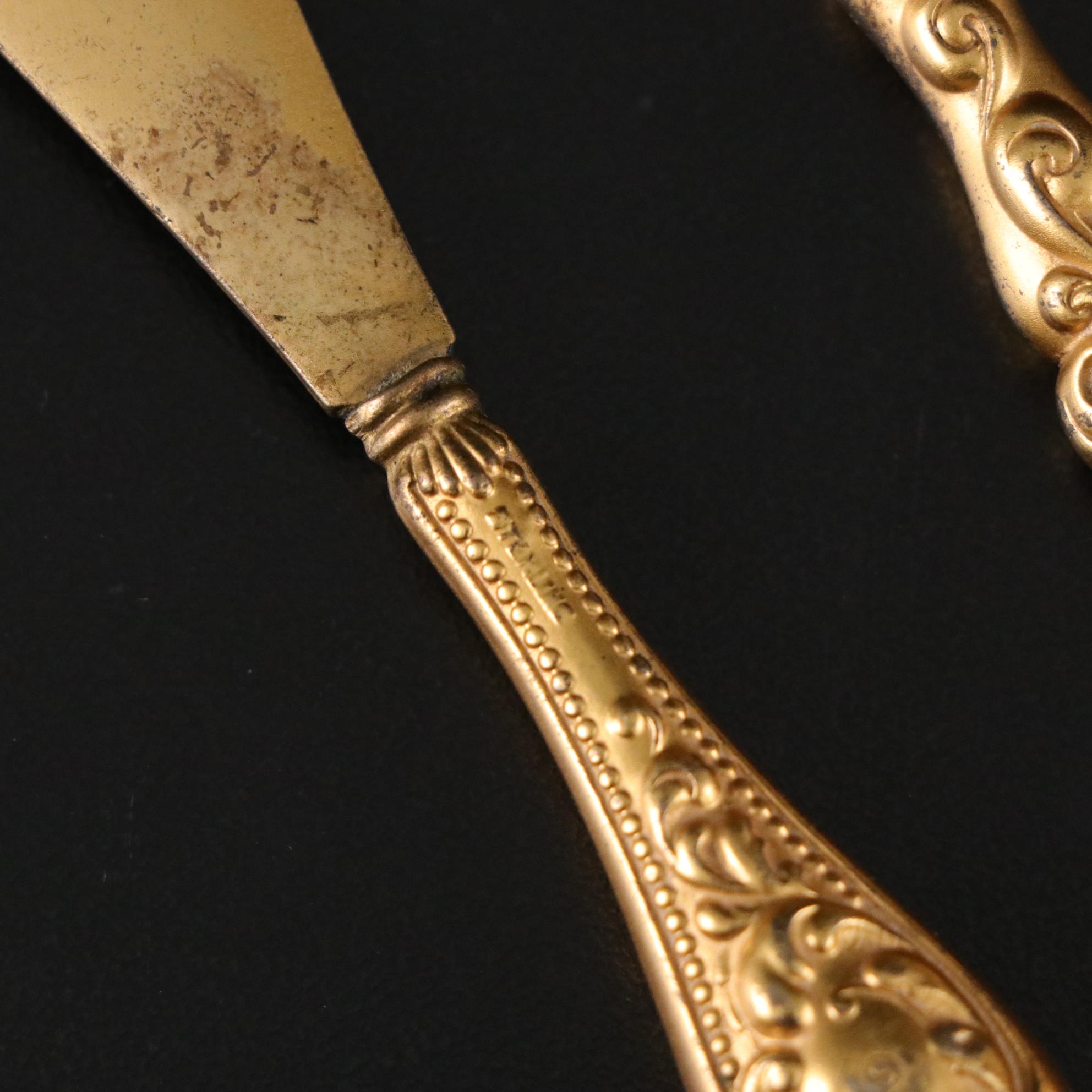 Sterling Silver Shoe Horn & Button Hook with Porcelain Dinnerware