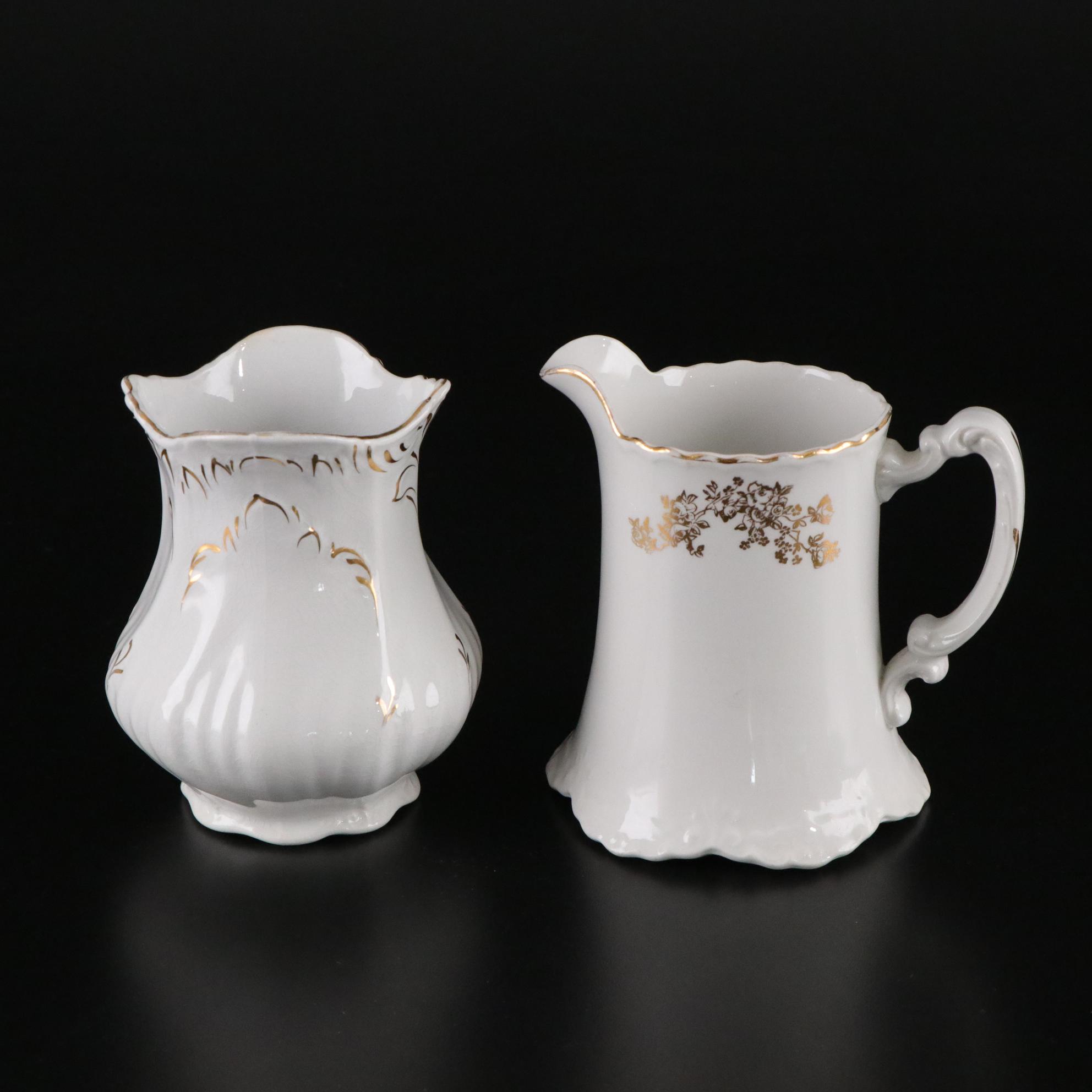 Sterling Silver Shoe Horn & Button Hook with Porcelain Dinnerware