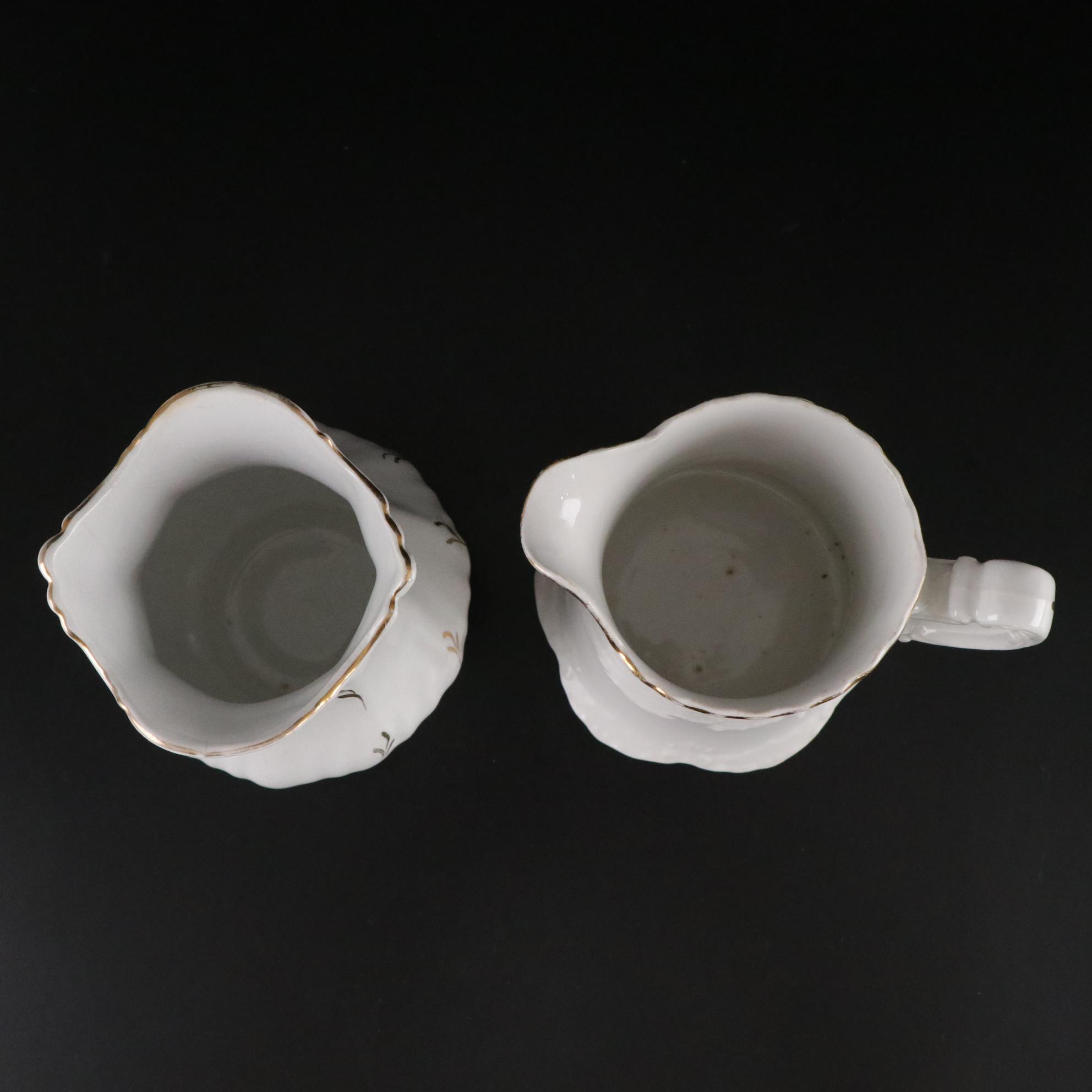 Sterling Silver Shoe Horn & Button Hook with Porcelain Dinnerware