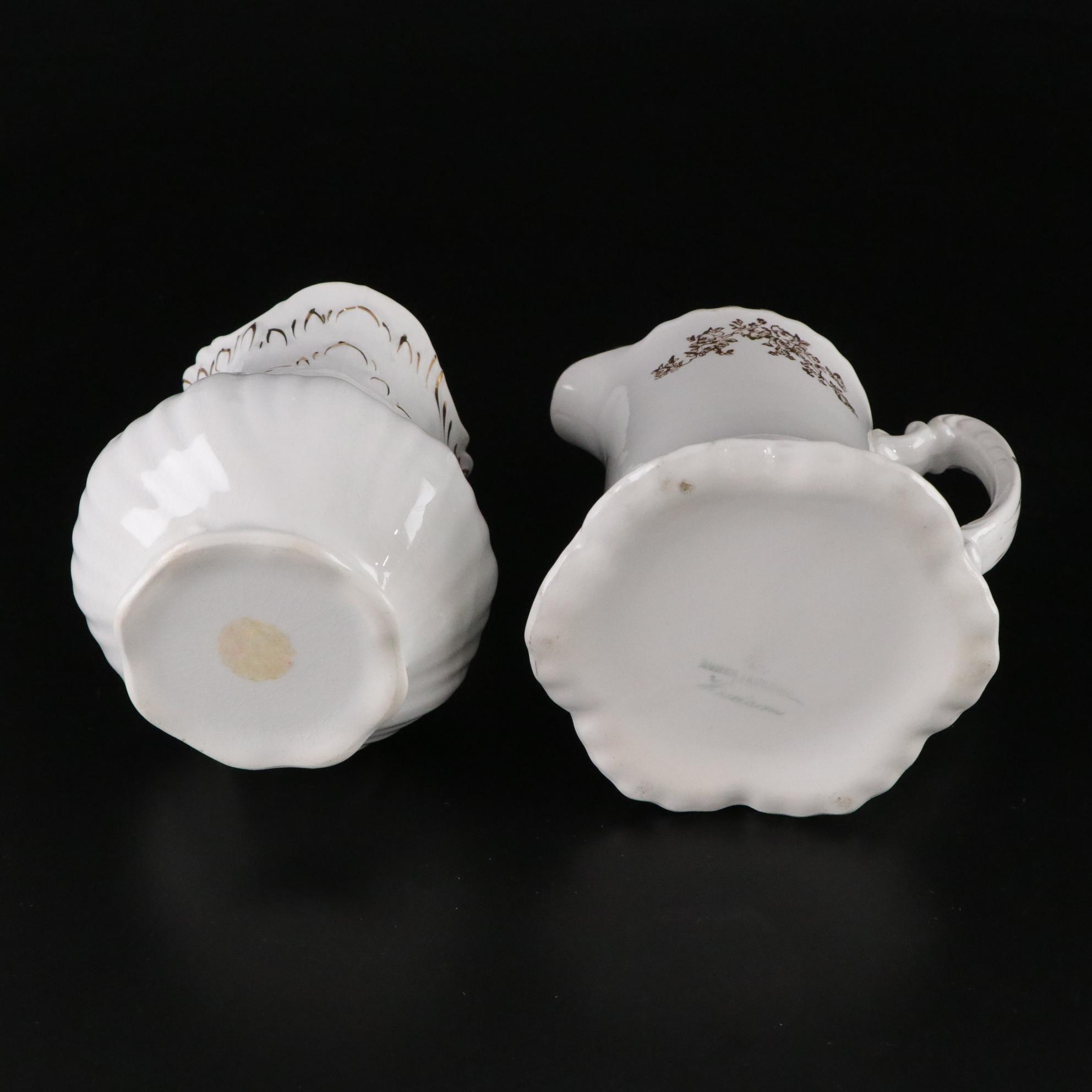 Sterling Silver Shoe Horn & Button Hook with Porcelain Dinnerware