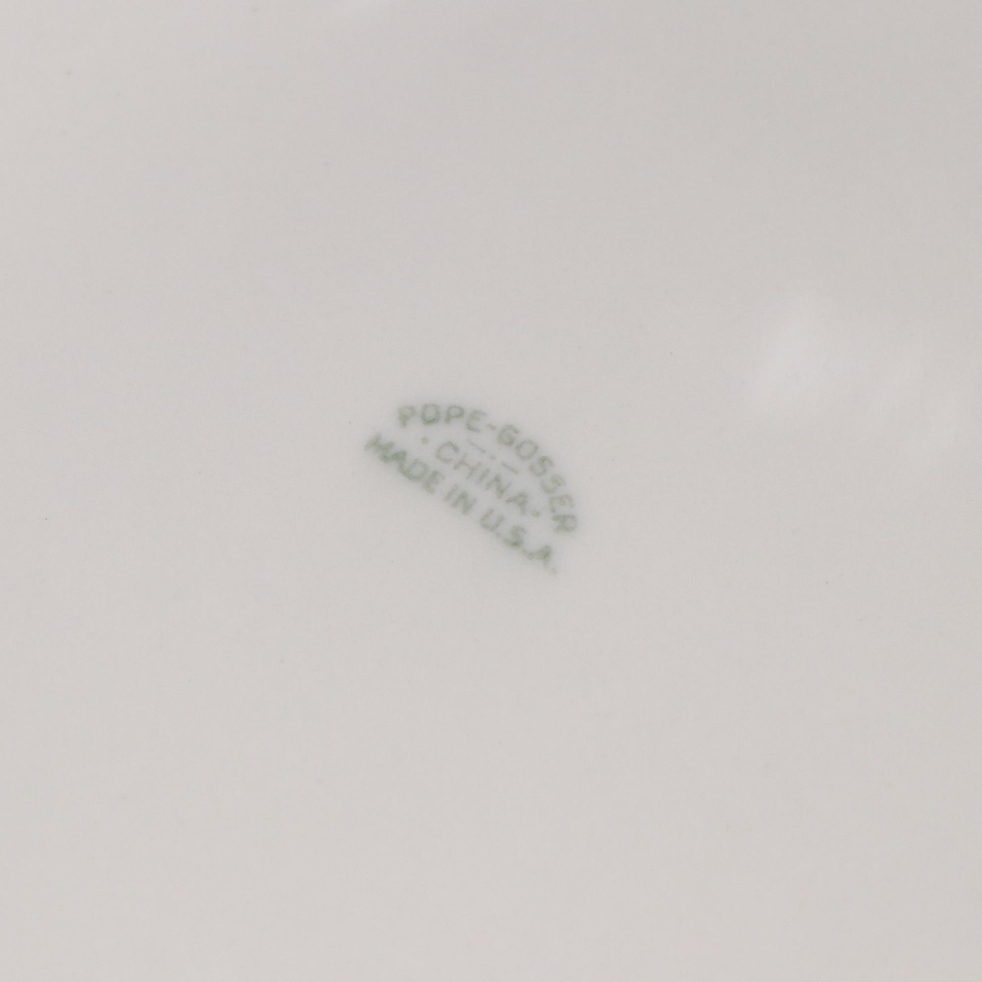 Sterling Silver Shoe Horn & Button Hook with Porcelain Dinnerware