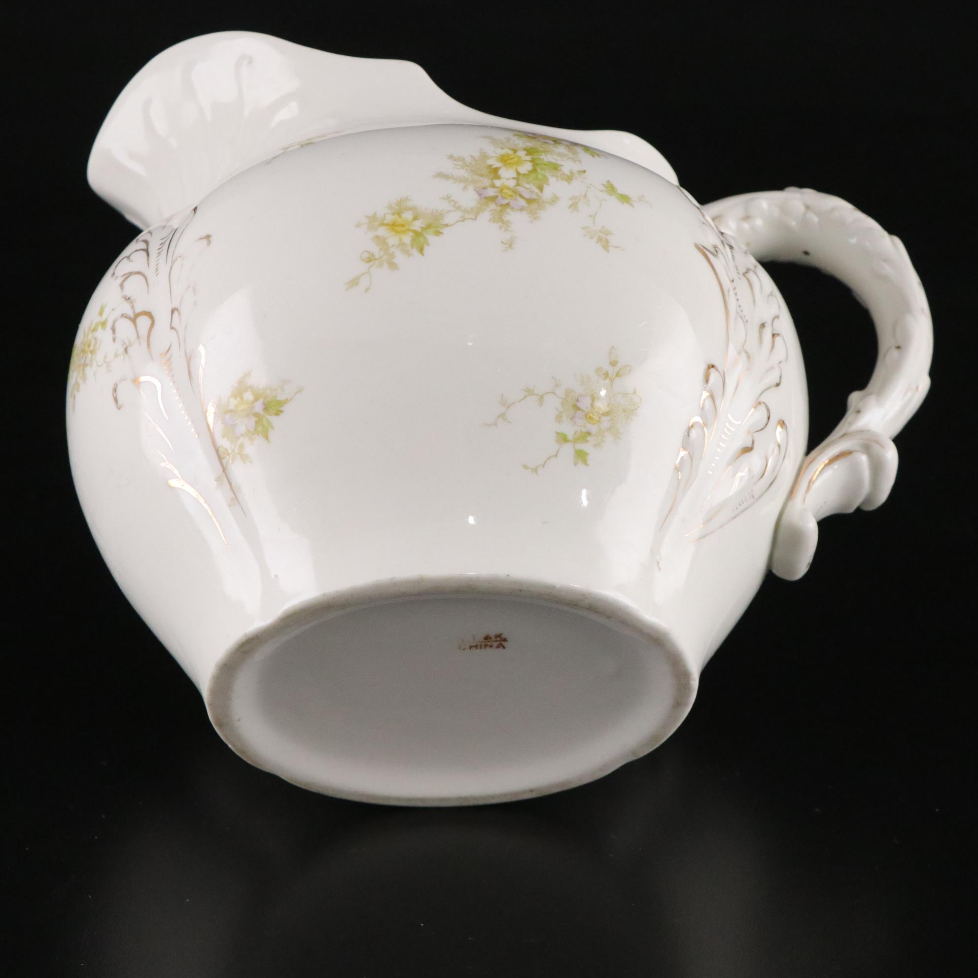 Sterling Silver Shoe Horn & Button Hook with Porcelain Dinnerware