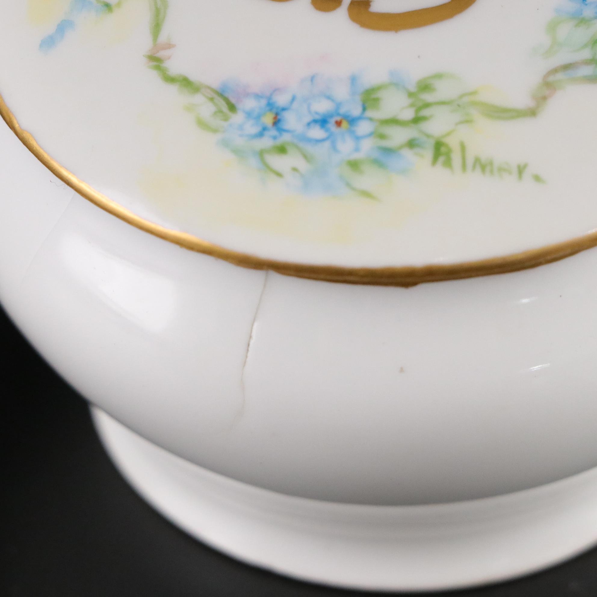 Sterling Silver Shoe Horn & Button Hook with Porcelain Dinnerware