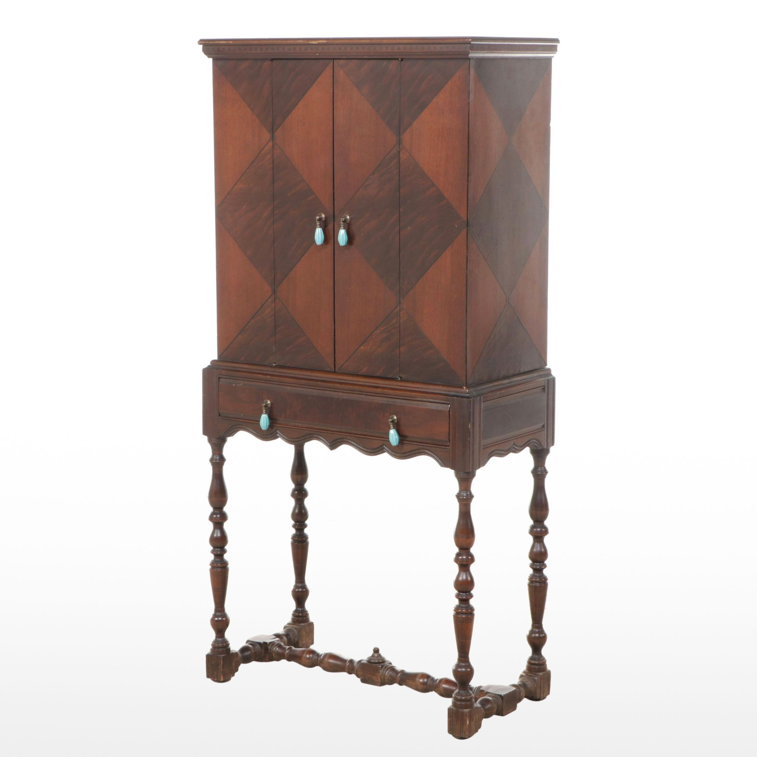 Mahogany Free-Standing Radio Cabinet