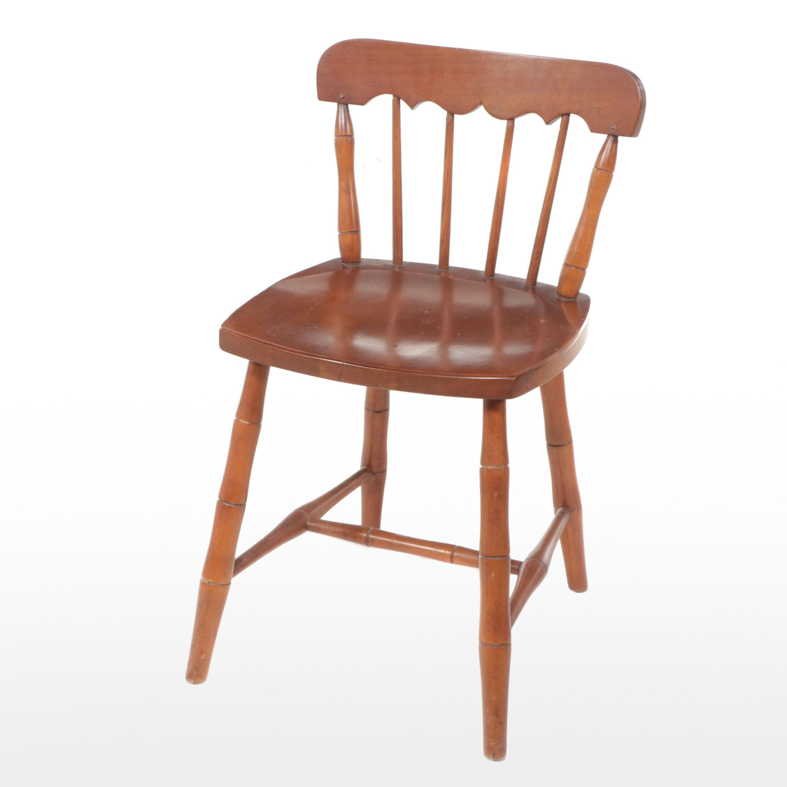 Leopold Stickley Colonial Style Cherry Captain's Chair, Early to Mid-20th C.