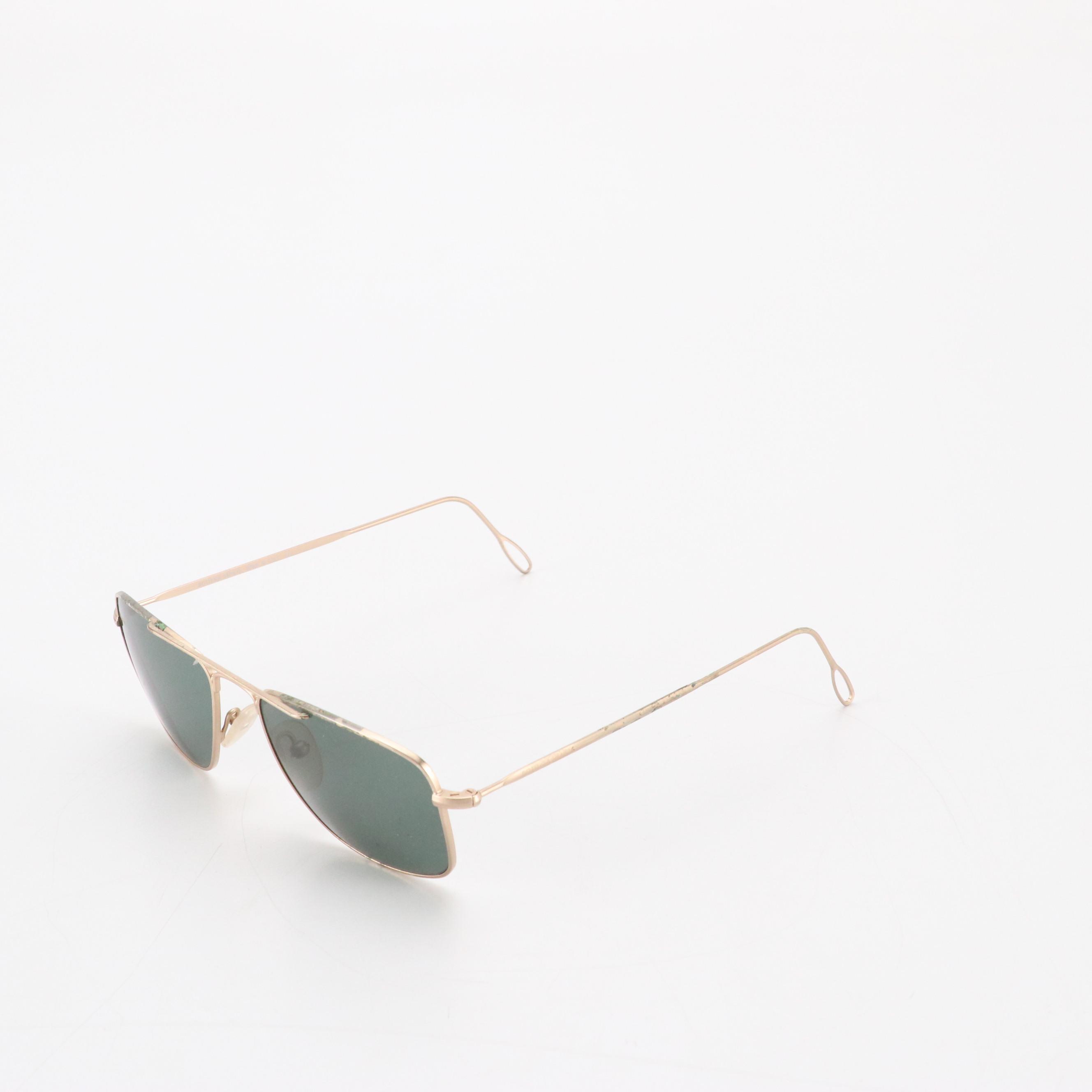 Bottega Veneta Square Metal Sunglasses with Case