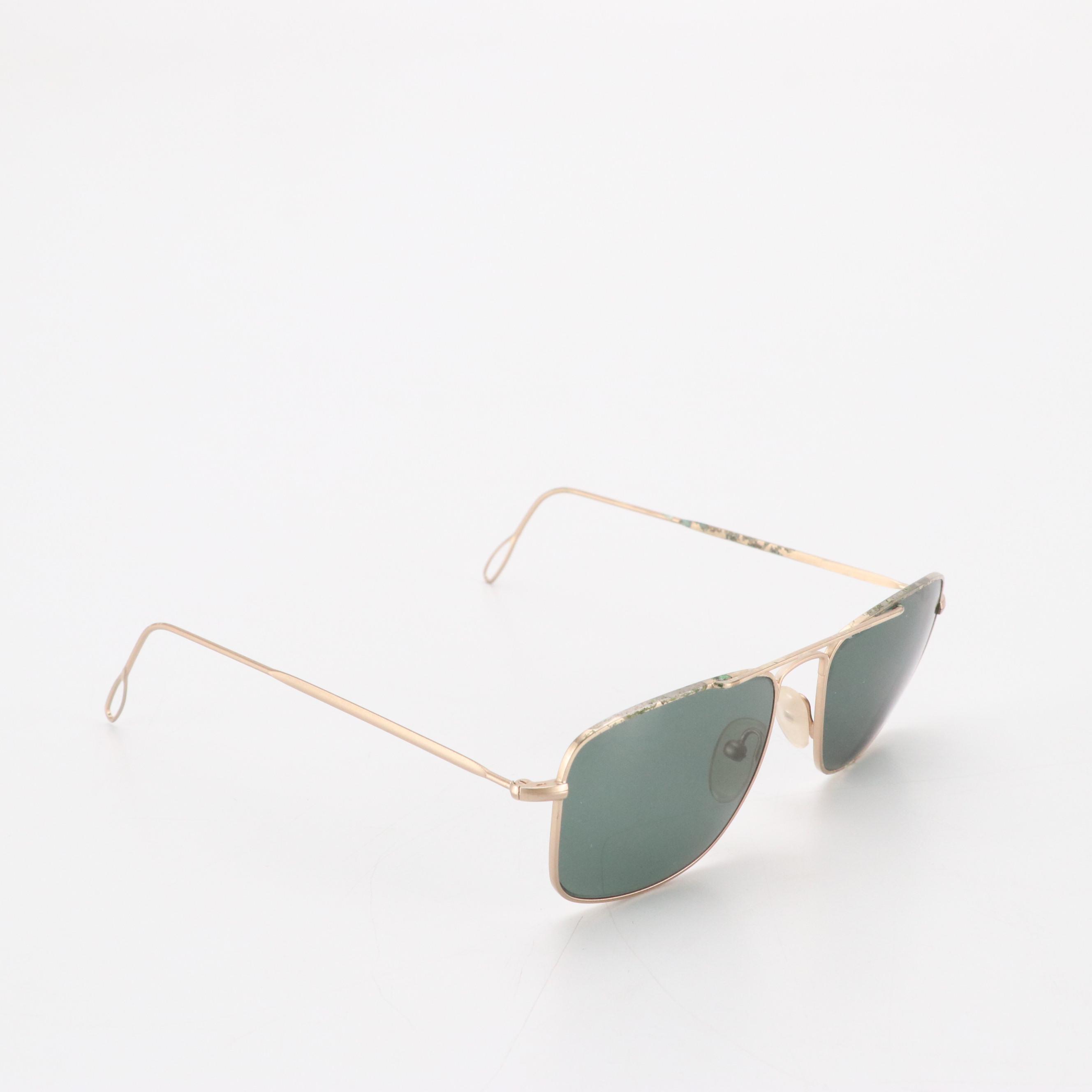 Bottega Veneta Square Metal Sunglasses with Case